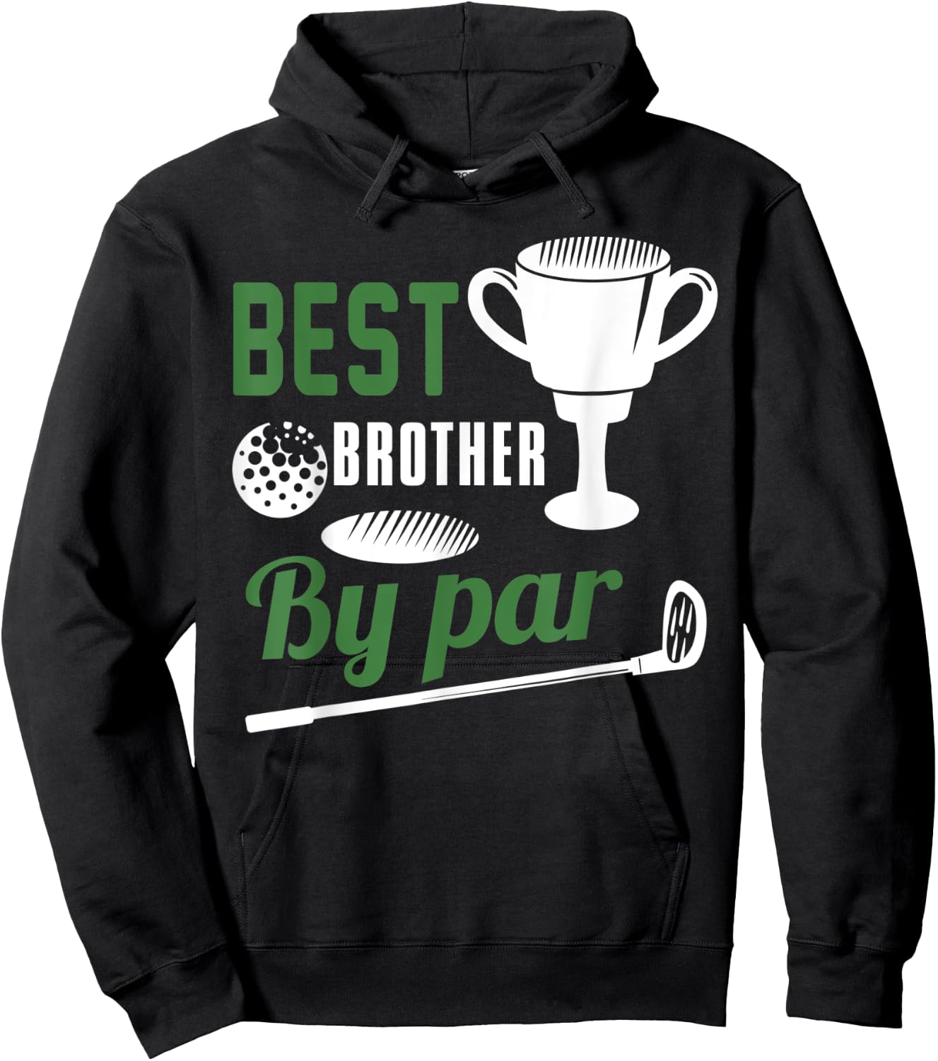 Best brother By Par Golf Golfer Gift Hoodie - Hoodie | Black