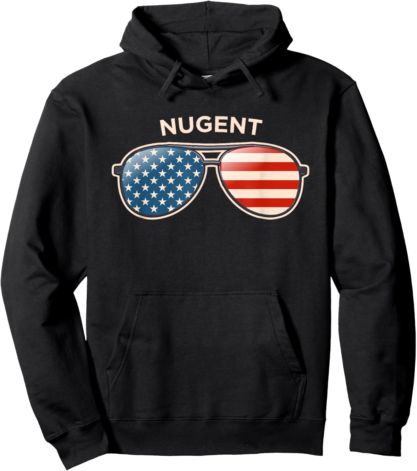 Nugent, LA Vintage US Flag Sunglasses Hoodie - Hoodie | Black