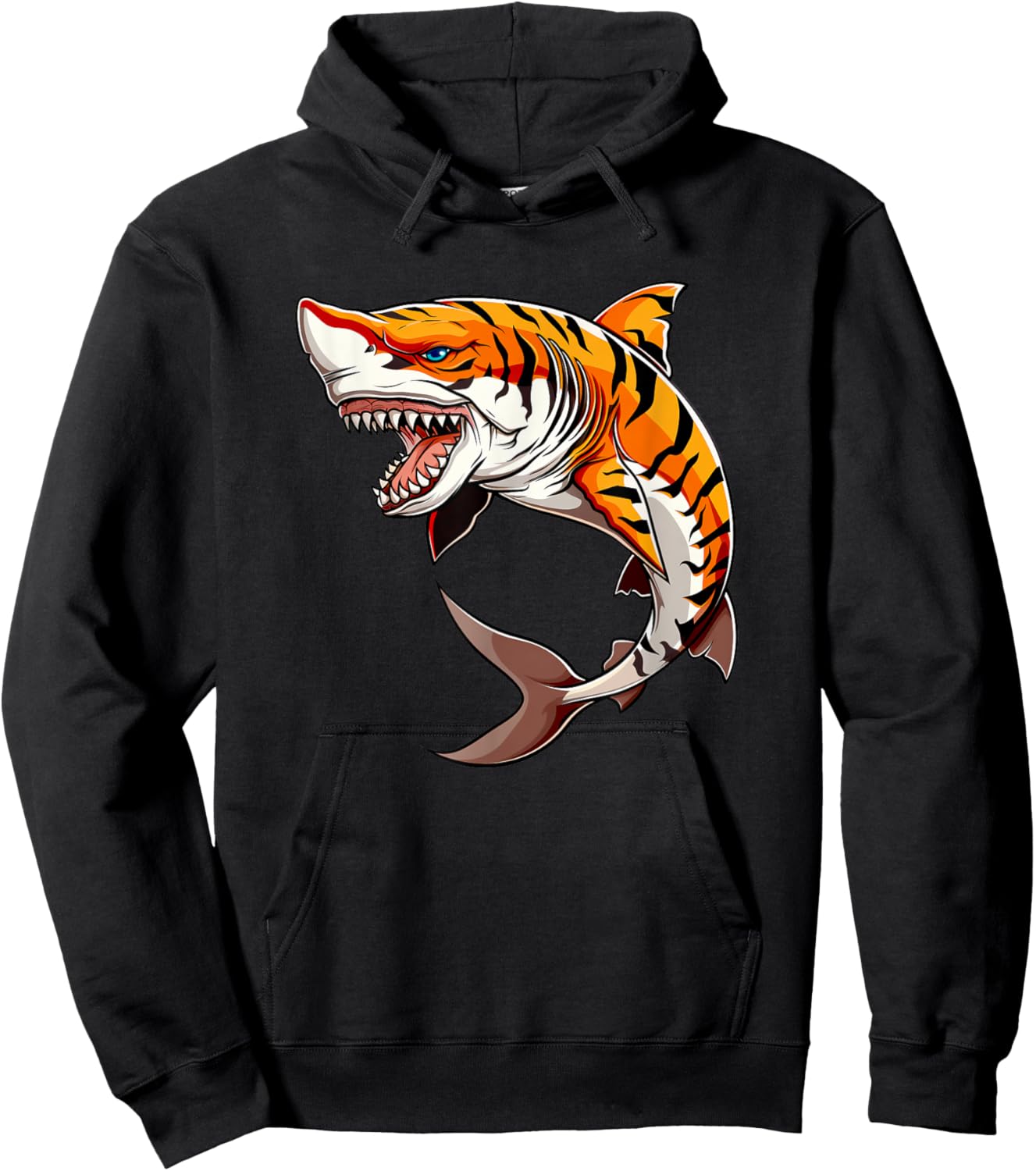 TigerShark - Shark Tiger - Shark Made Out Of Tiger Hoodie - Hoodie | Black