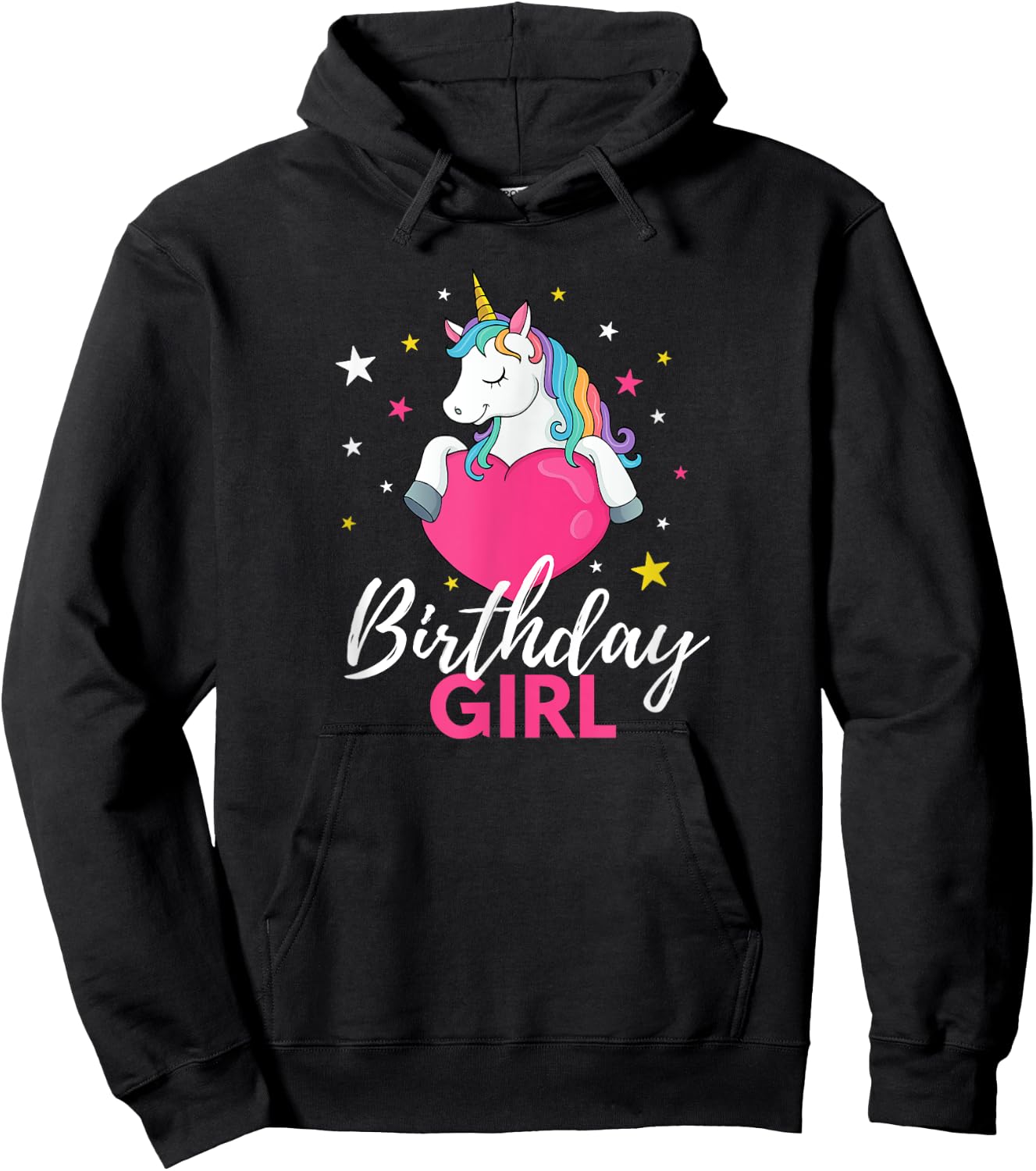 Birthday Girl Unicorn Hoodie - Hoodie | Black
