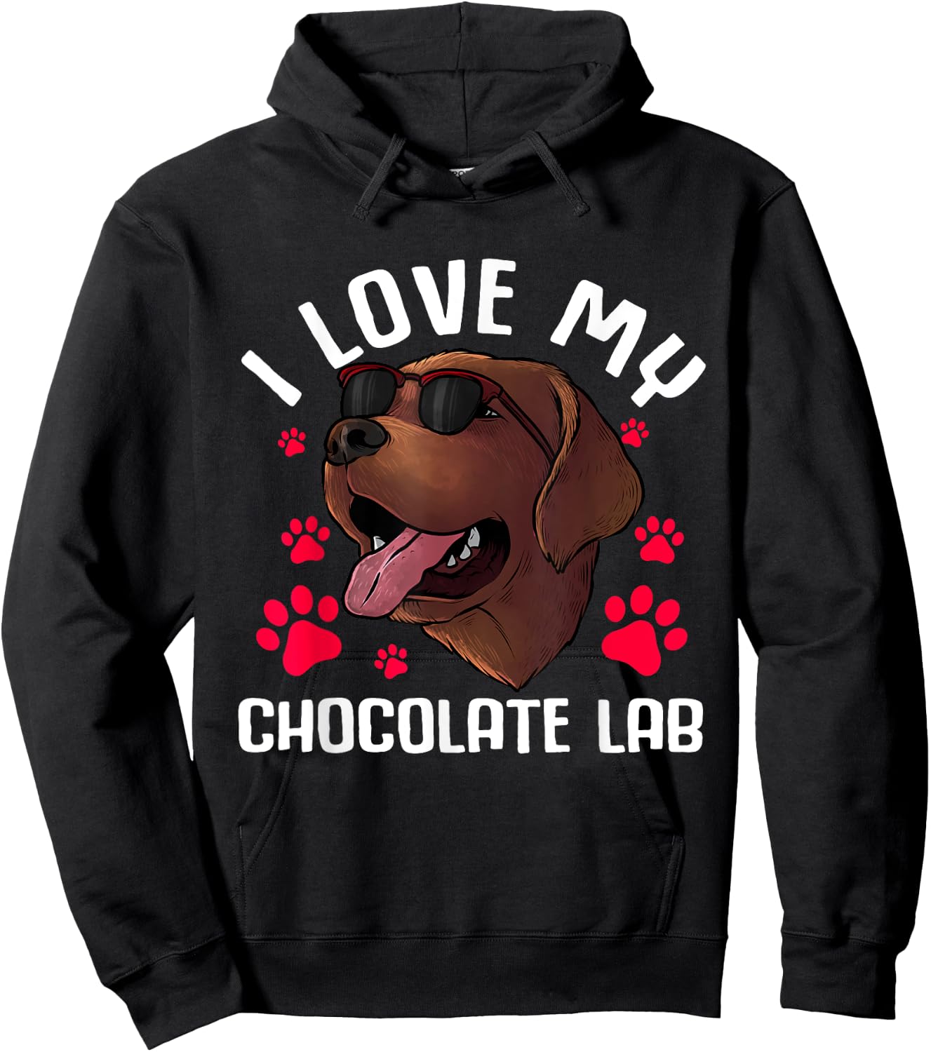 Funny Chocolate Labrador Retriever Gift Men Women Lab Lover Hoodie - Hoodie | Black