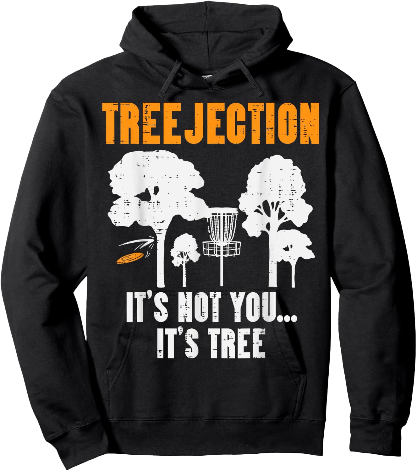 Treejection Disc Golf Funny Frisbee Golfing Sport Golfer Hoodie - Hoodie | Black