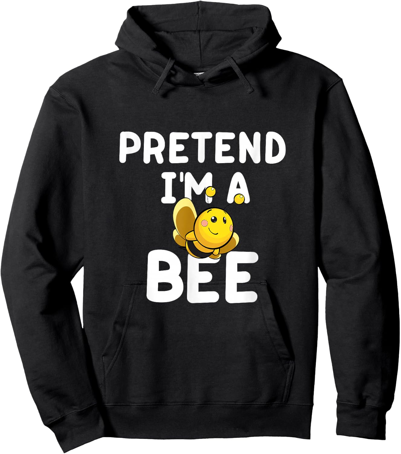 Pretend I'm a Bee Funny Lazy Easy Halloween Costume Hoodie - Hoodie | Black