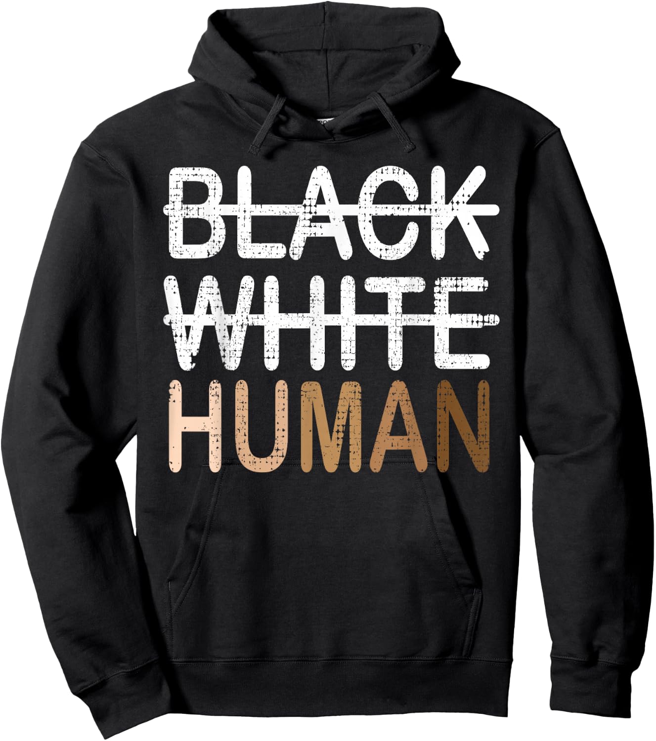 Black White Human Melanin Inclusion for Black History Month Hoodie - Hoodie | Black