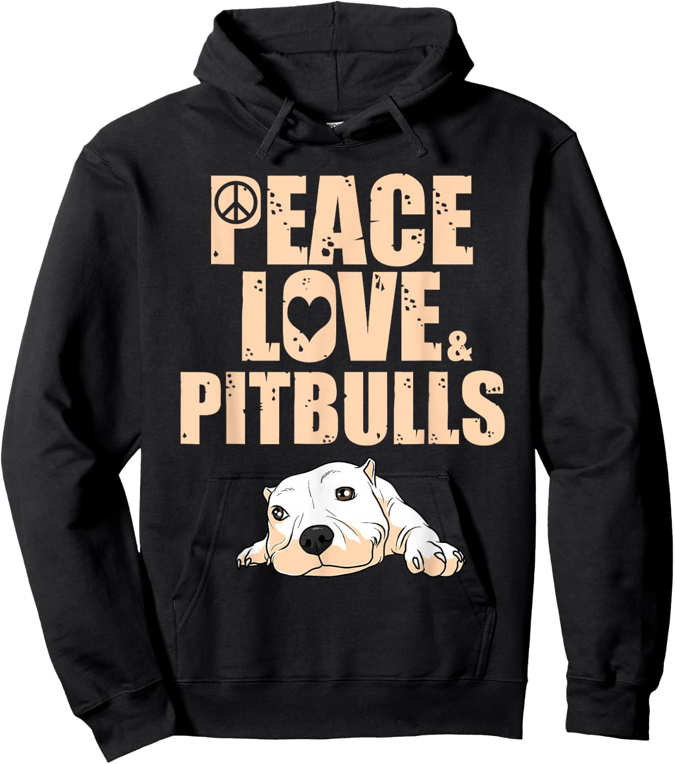 Funny Pitbull Rescue Adoption Men Women Boys Girls Gift Hoodie - Hoodie | Black
