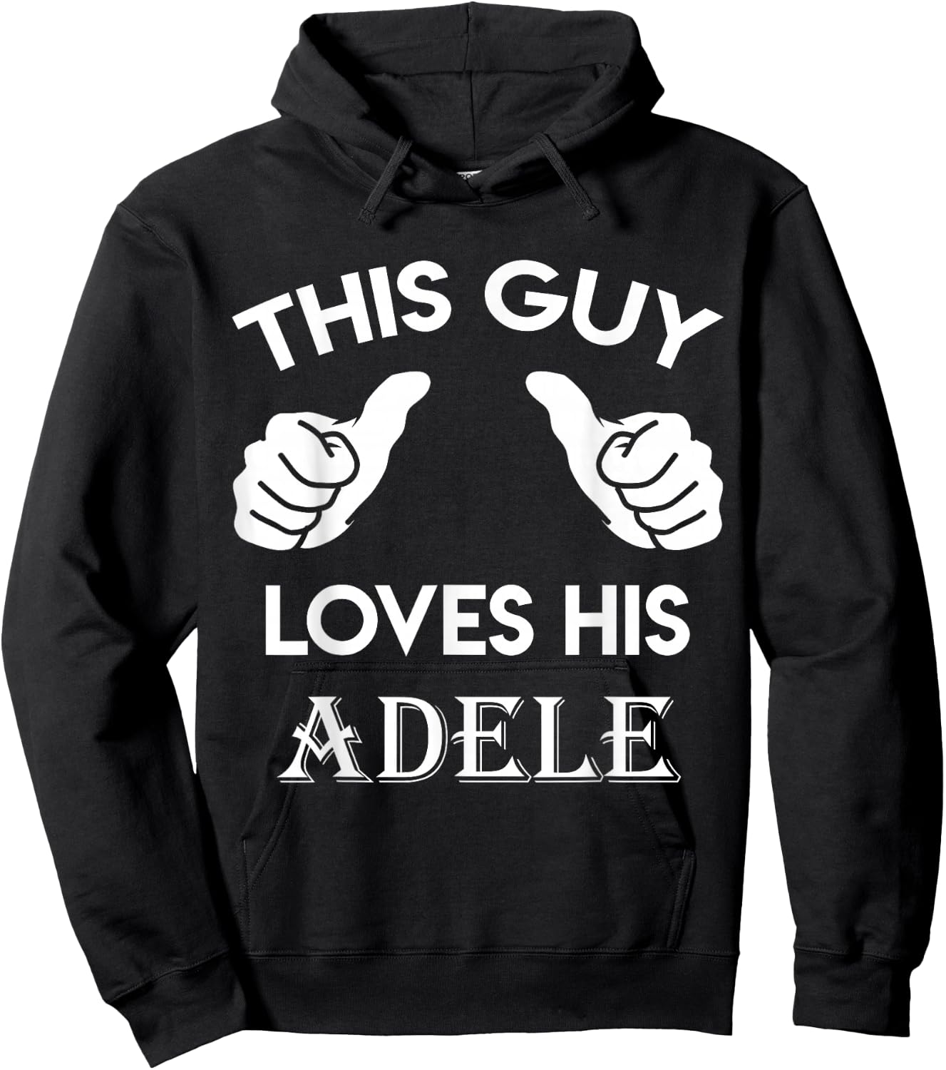 This Guy Loves his Adele Gift Valentine Heart Belongs 3 Hoodie - Hoodie | Black