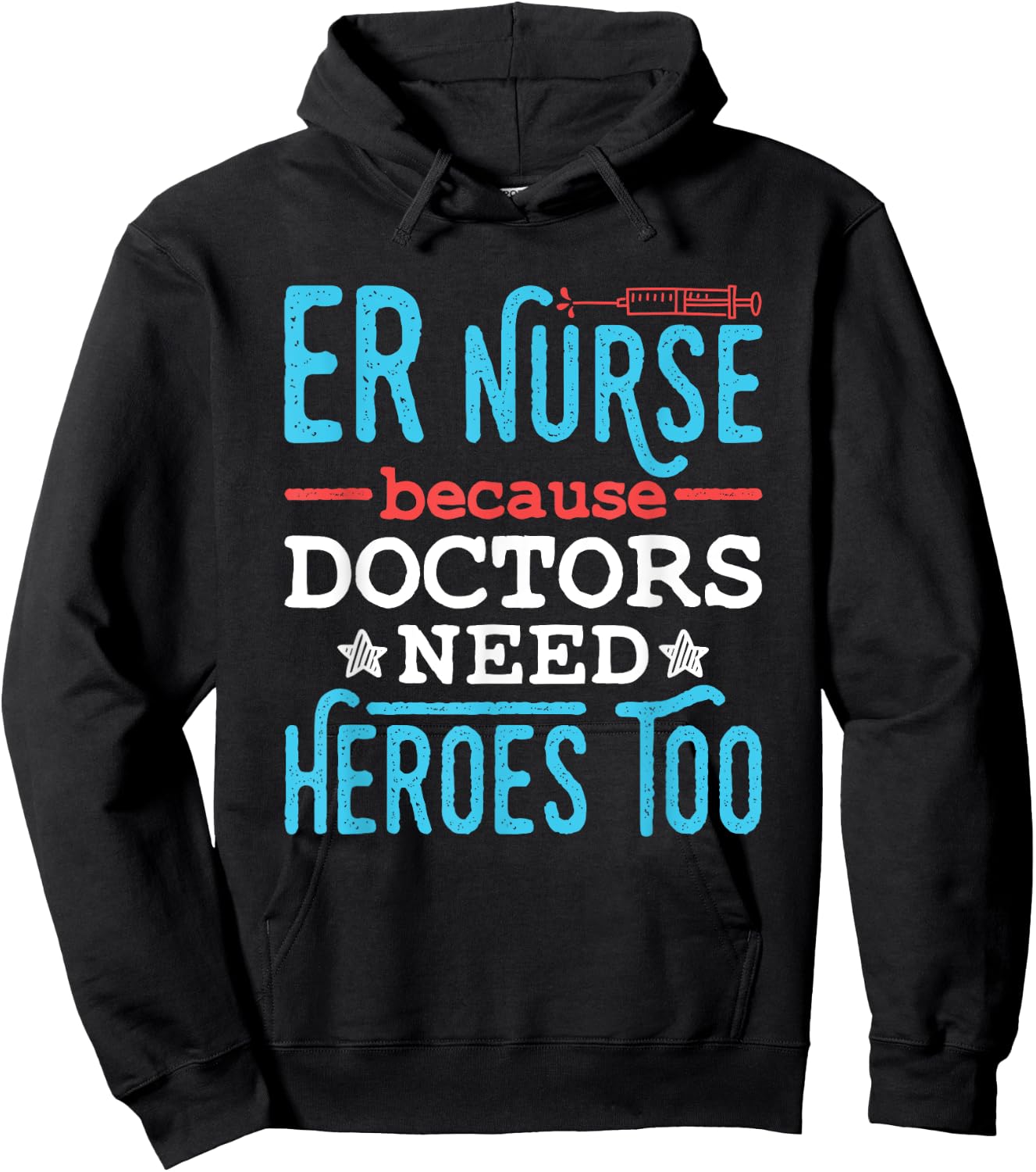 Emergency Nurses Week Gifts Emergency Nurse ER Trauma RN Heroes Funny Appreciation Adults Black Short Sleeve Classic Fit Hoodie - Hoodie | Black