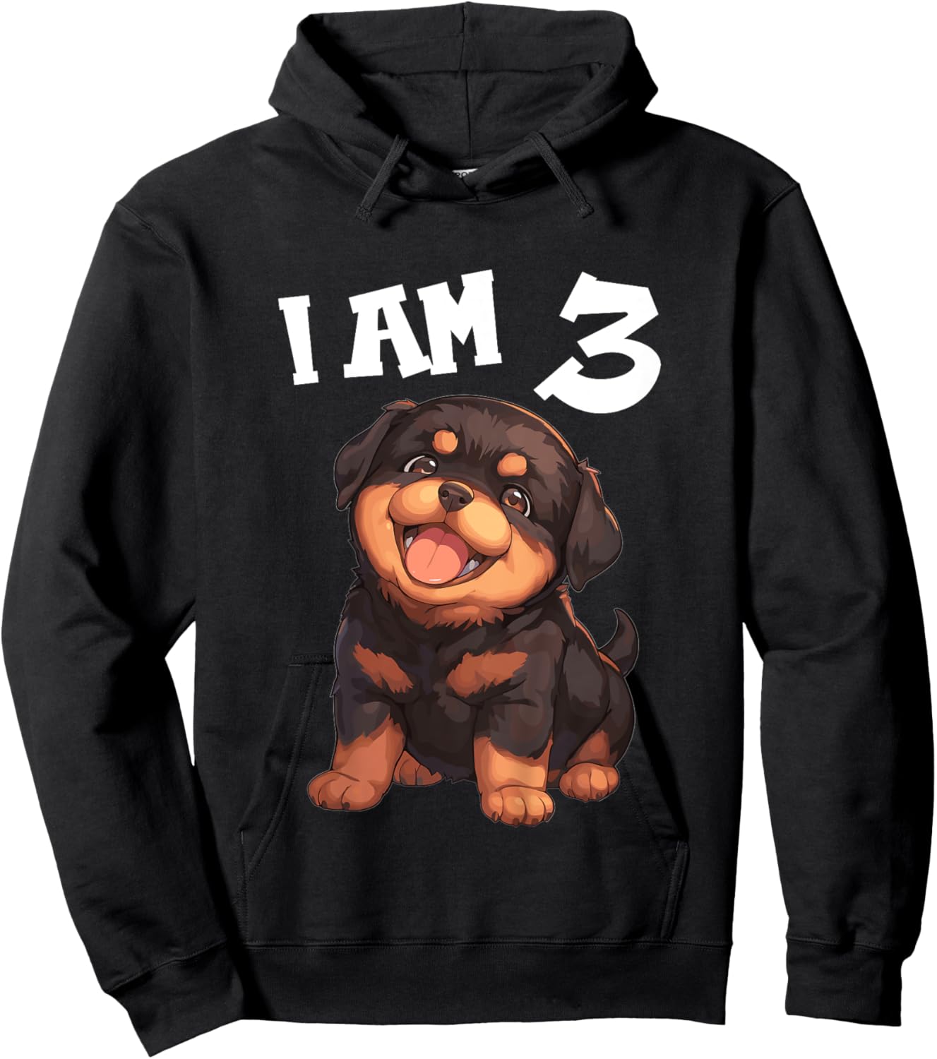 Kids 3 Years old 3th birthday Rottweilers Rottweiler Hoodie - Hoodie | Black