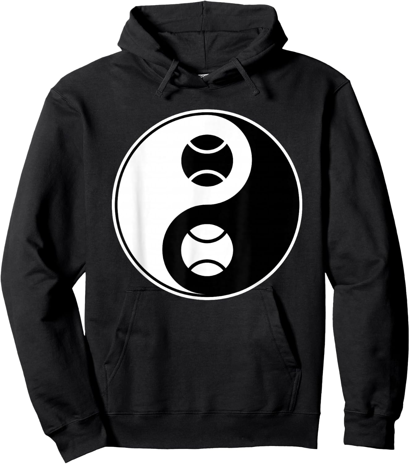 Yin Yang - Tennis Lawn Sports - Buddhist Zhen Spiritual Hoodie - Hoodie | Black