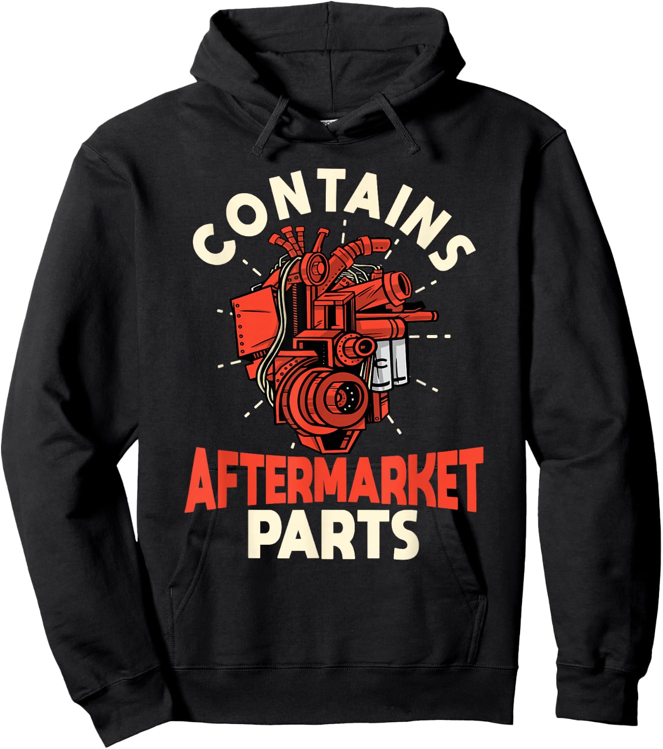 Contains Aftermarket Parts Open Heart Surgery Survivor Hoodie - Hoodie | Black