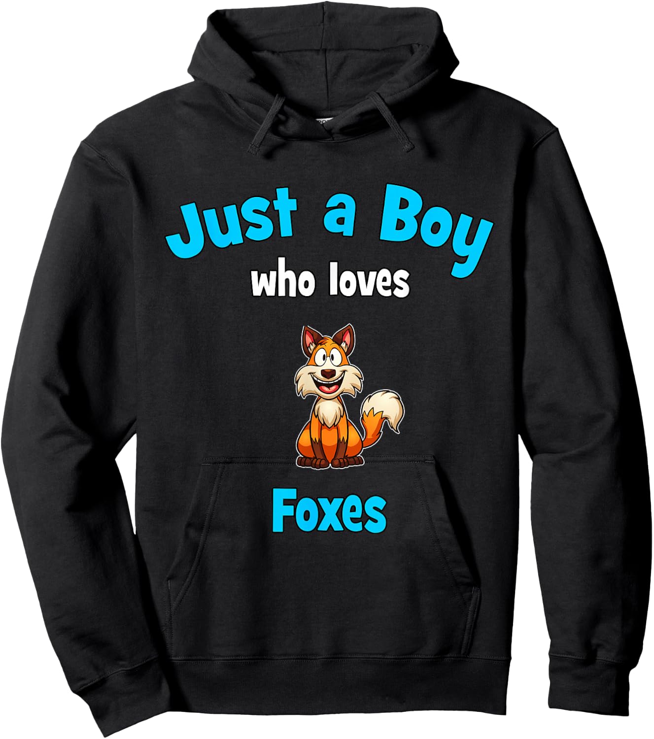 Fox Shirt for Boys | Children's Fox Hoodie - Hoodie | Black