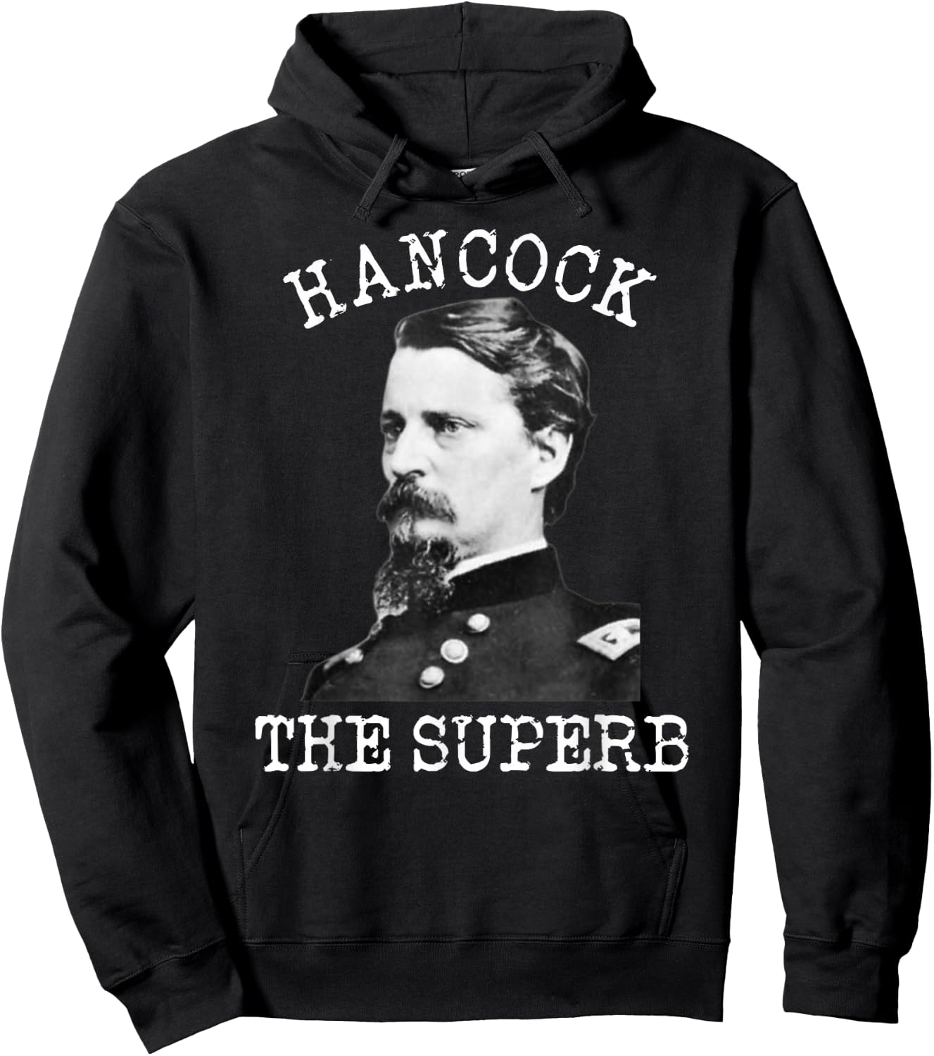 US Civil War Gettysburg General Winfield Scott Hancock Hoodie - Hoodie | Black