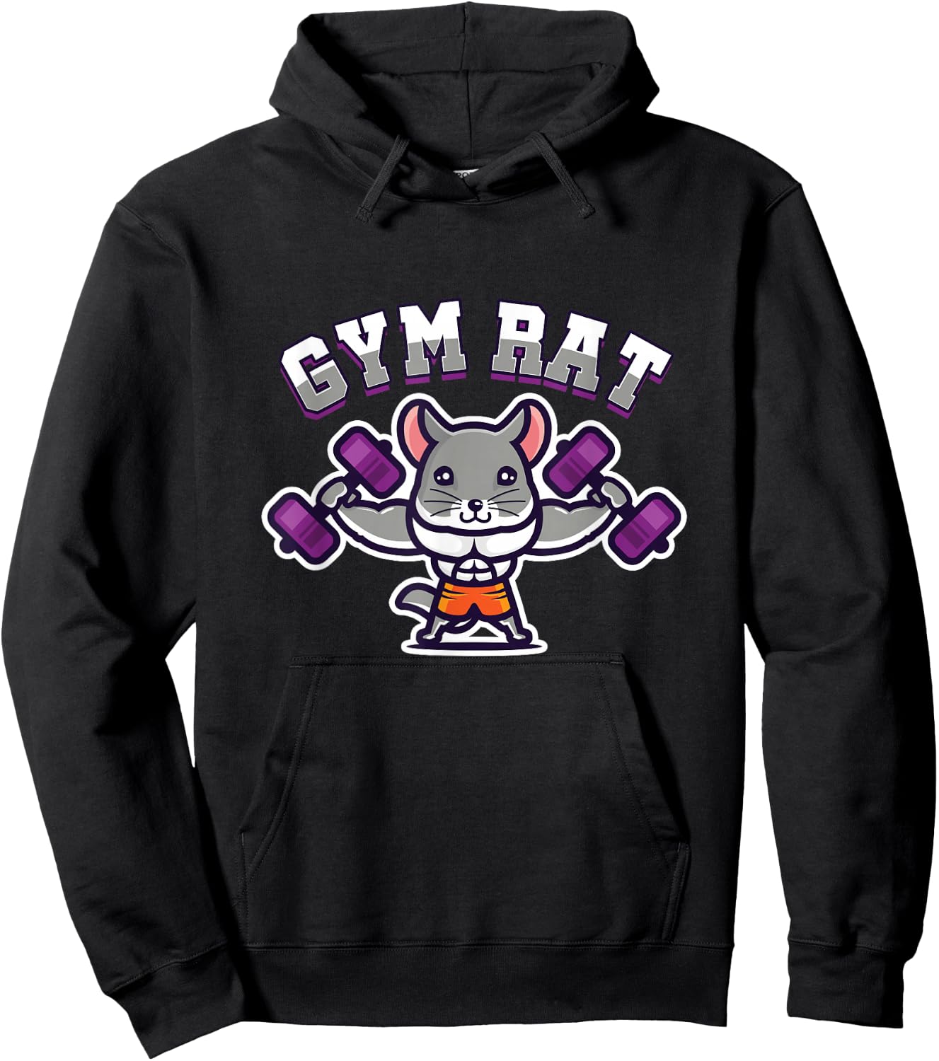 Cute Mouse Owner Exercise Workout Fitness Enthusiast Gym Advice Hoodie - Hoodie | Black
