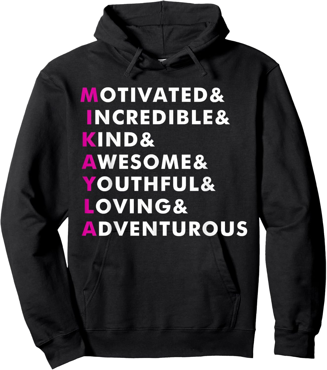Mikayla Name Shirt Personalized Gift Hoodie - Hoodie | Black