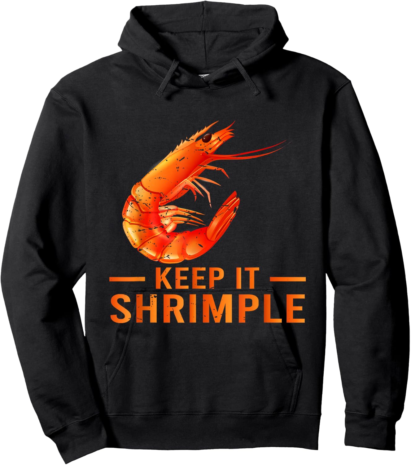 Keep It Shrimple Shellfish Shrimp Seafood Lovers Gift Hoodie - Hoodie | Black