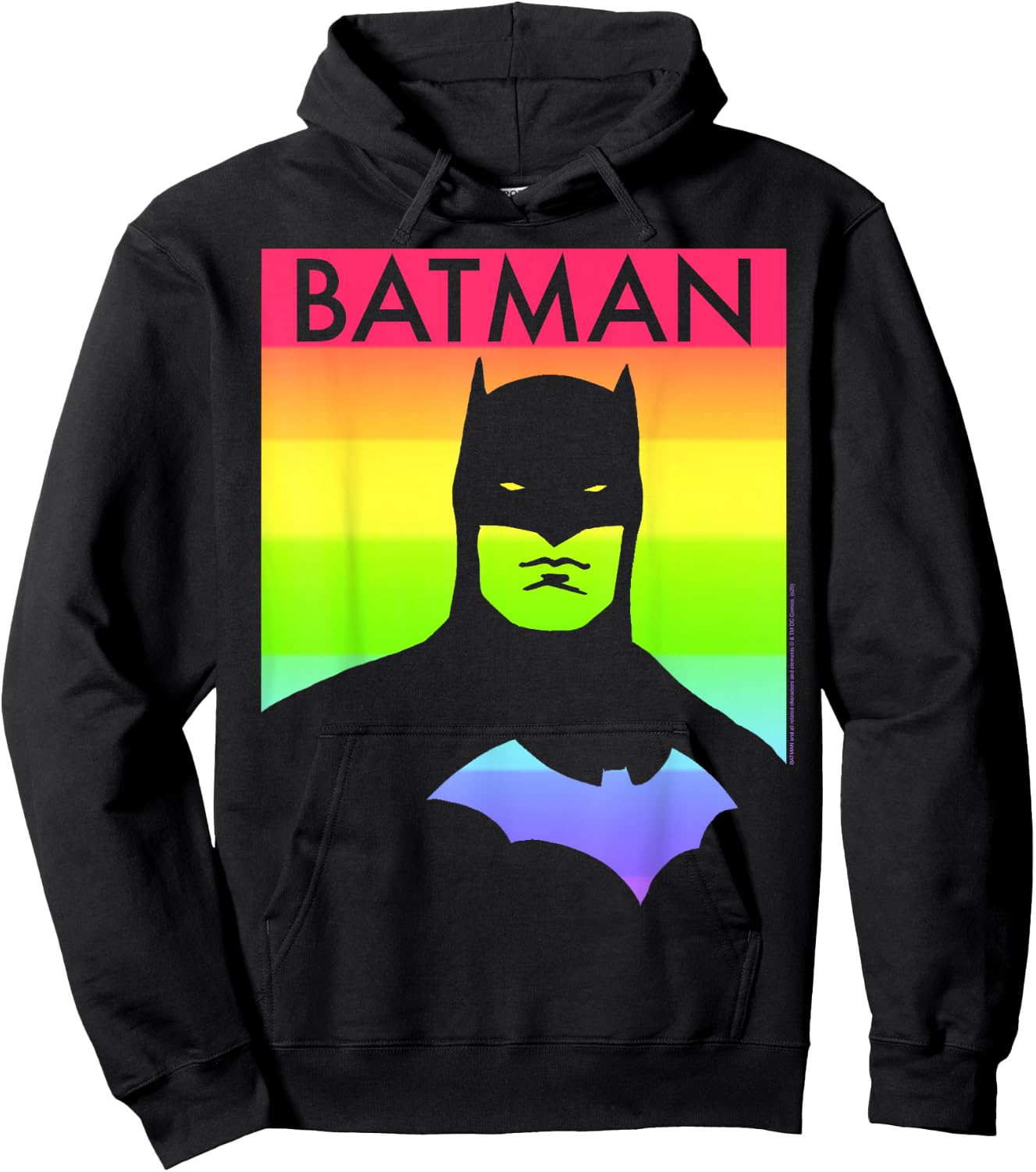 DC Comics Pride Batman Rainbow Poster Hoodie - Hoodie | Black