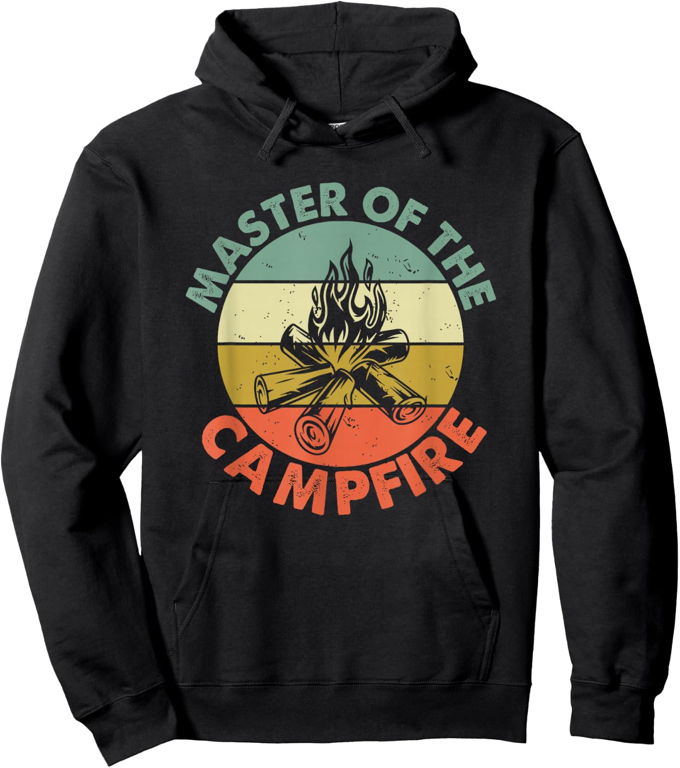 Master of The Campfire Dad Camping Shirt Camping Dad Gift Hoodie - Hoodie | Black