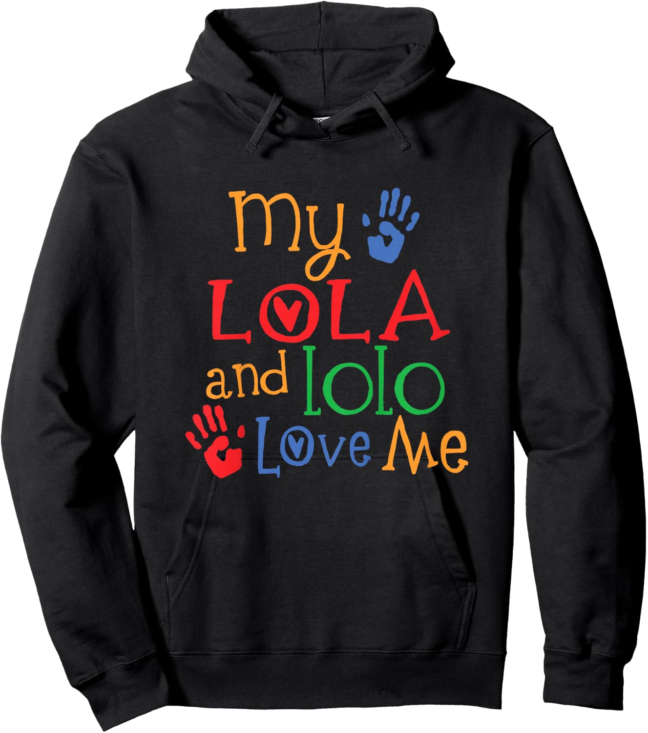 My Lola and Lolo Love Me Hoodie - Hoodie | Black