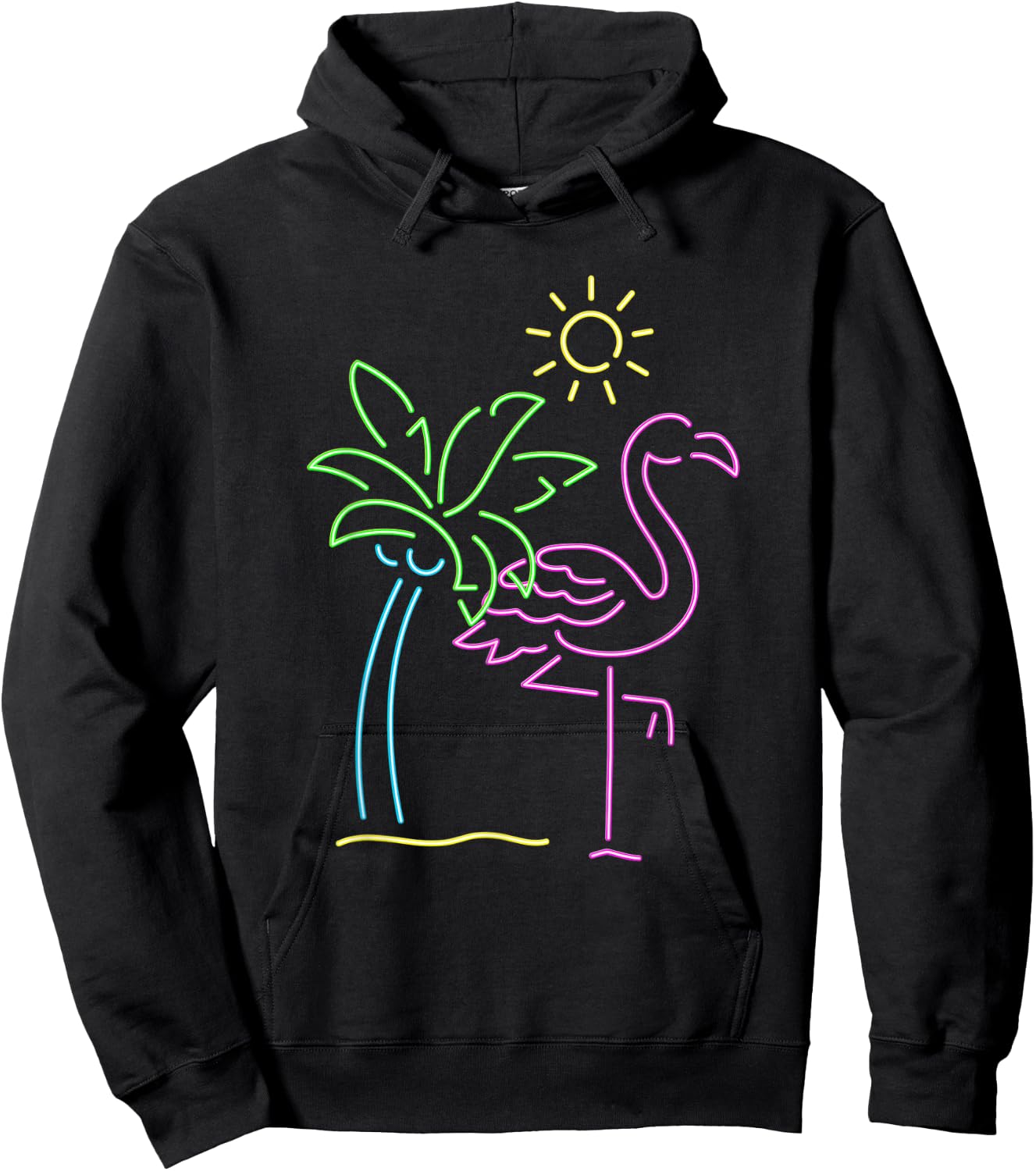 Travel Flamingo Hoodie - Hoodie | Black