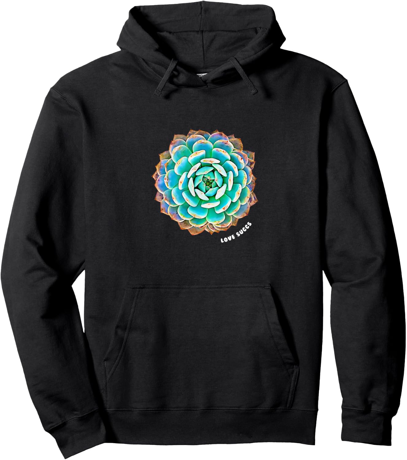 Love Succs Succulent Hoodie - Hoodie | Black