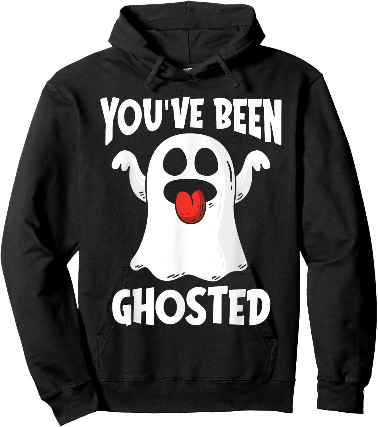 You've Been Ghosted Funny Ghost Pun Halloween Humor Costume Hoodie - Hoodie | Black