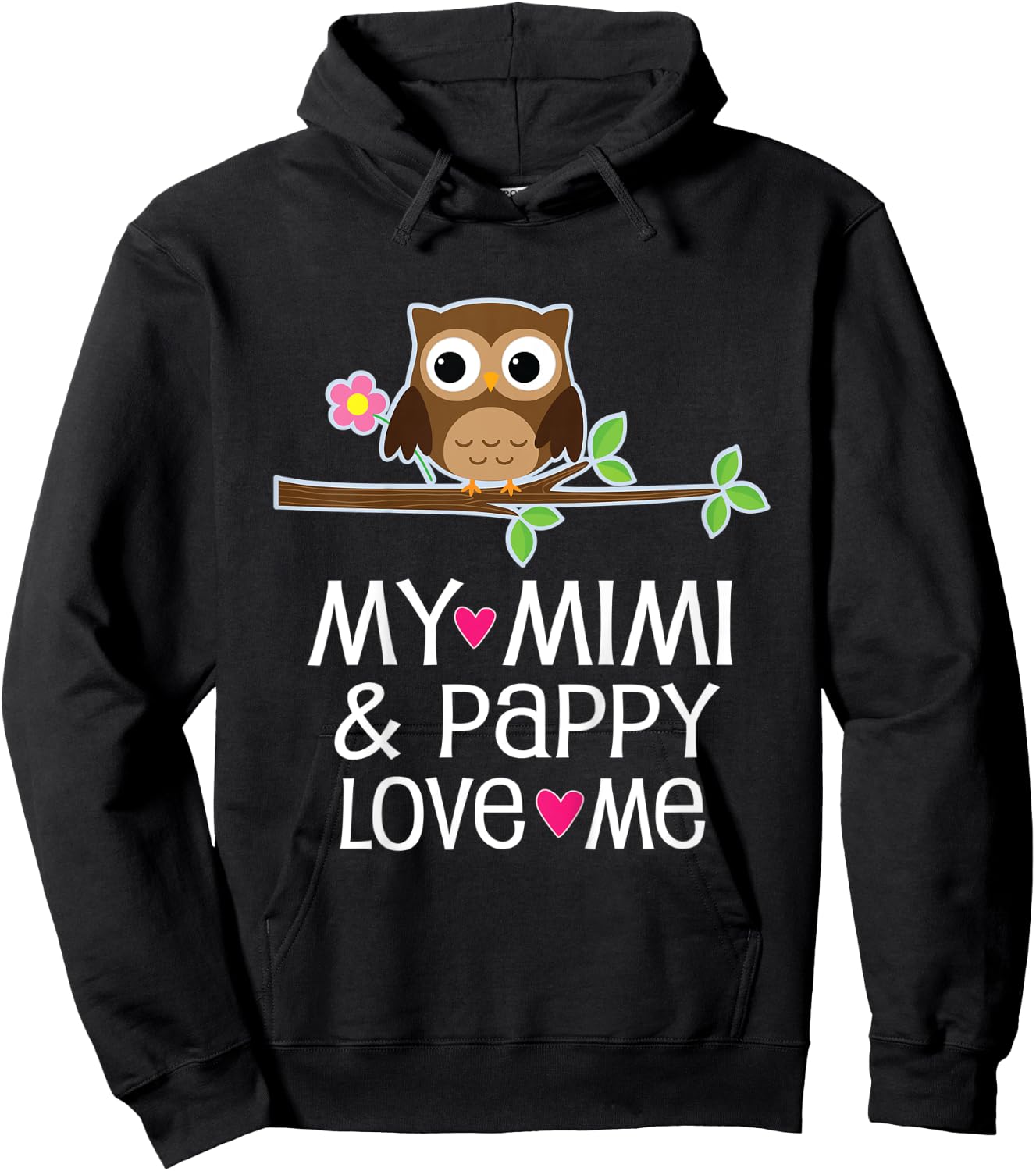 Kids My Mimi and Pappy Love Me Hoodie - Hoodie | Black
