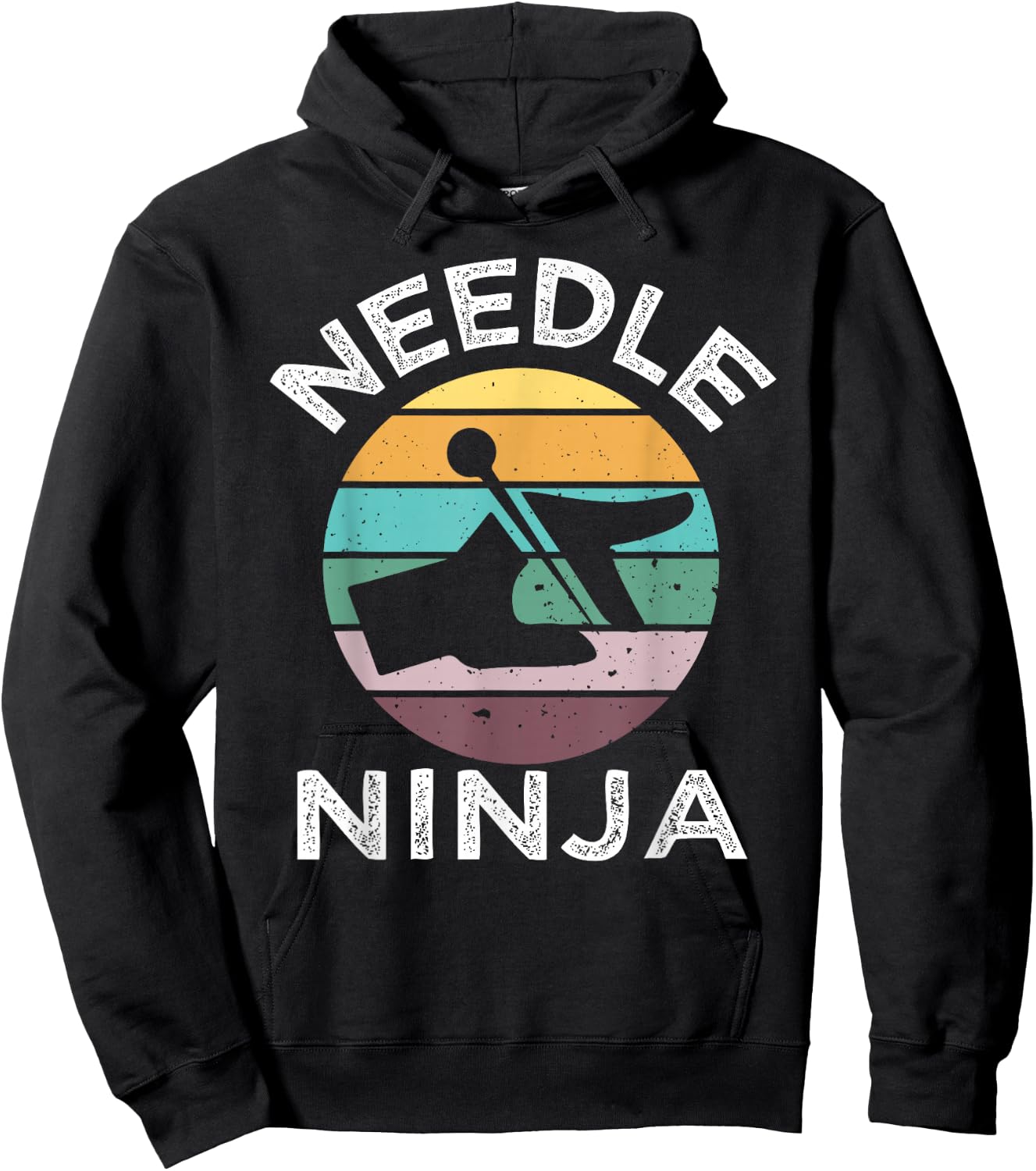 Needle Ninja Acupuncture Vintage Acupuncturist Idea Hoodie - Hoodie | Black