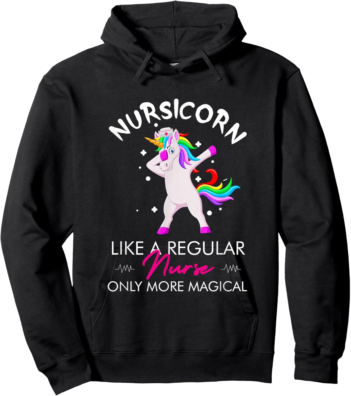 Accessories Essentials Items Supplies Gear & Gifts Nursicorn Regular More Magical Unicorn Nurse Funny Women's Hoodie - Hoodie | Black