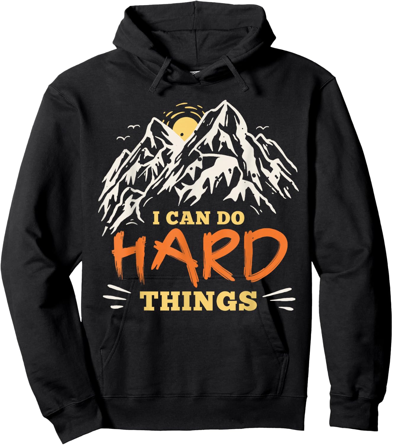I Can Do Hard Things Positive Kids Mindset Hoodie - Hoodie | Black