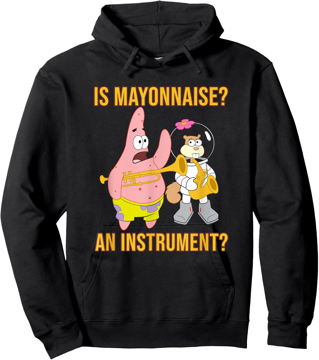 Mademark x SpongeBob SquarePants - Patrick & Sandy - Is Mayonnaise an Instrument? Hoodie - Hoodie | Black