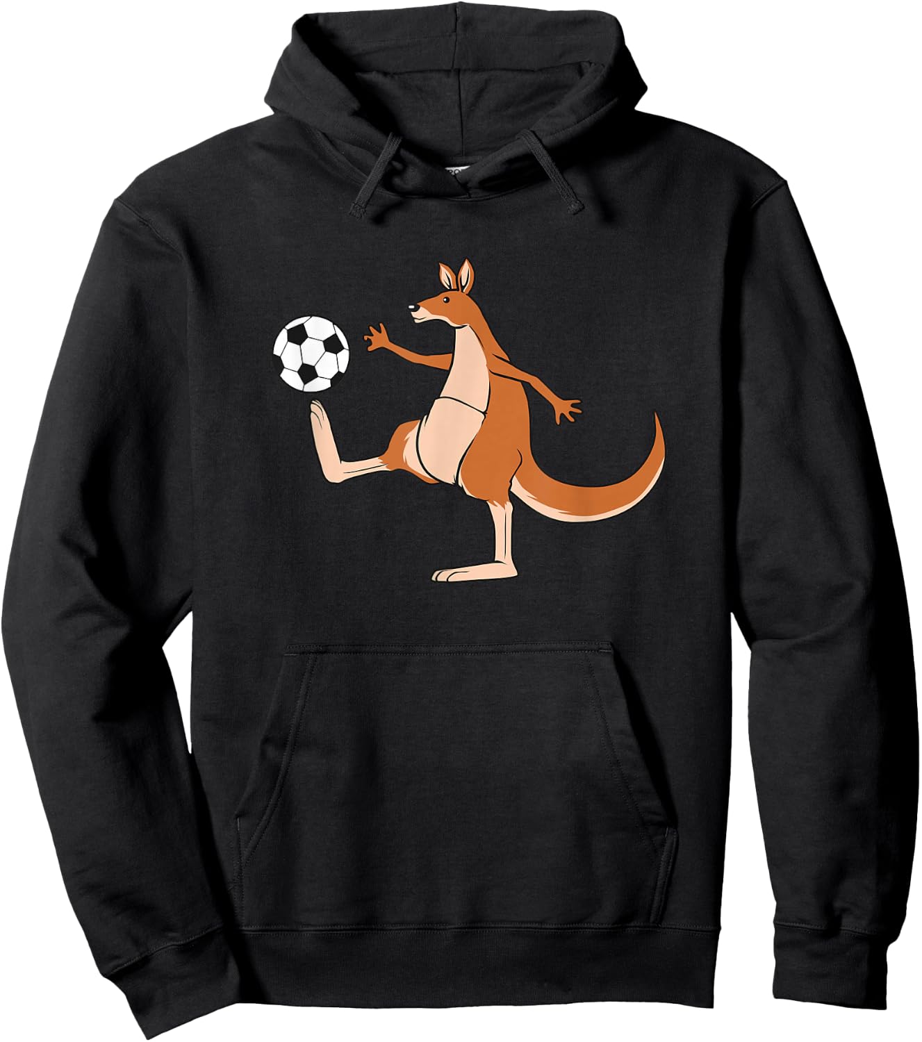 Soccer Player Kangaroo Australian Outback Hoodie - Hoodie | Black
