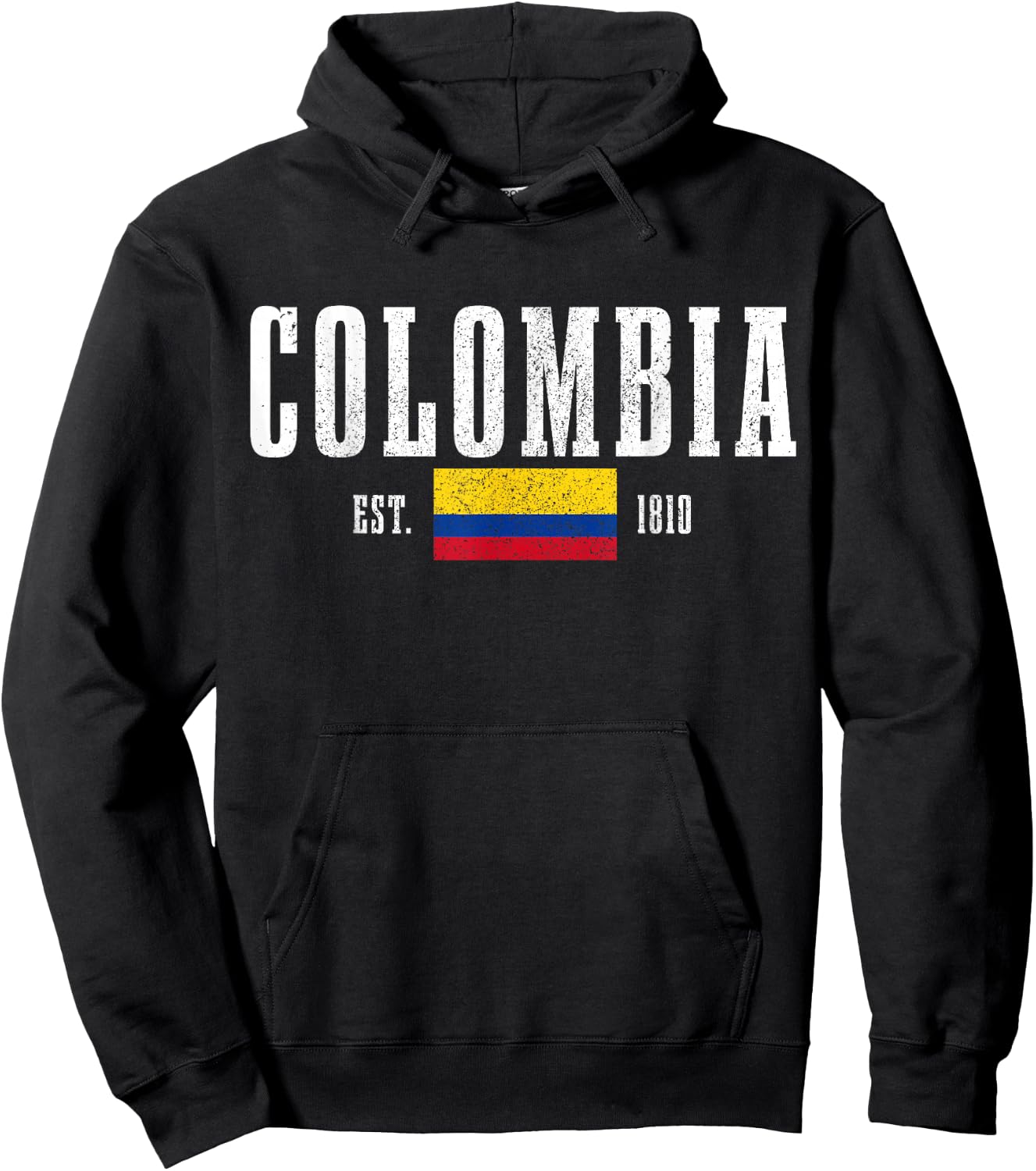 Colombia Est. 1810 Colombian Flag Vintage Colombia Hoodie - Hoodie | Black