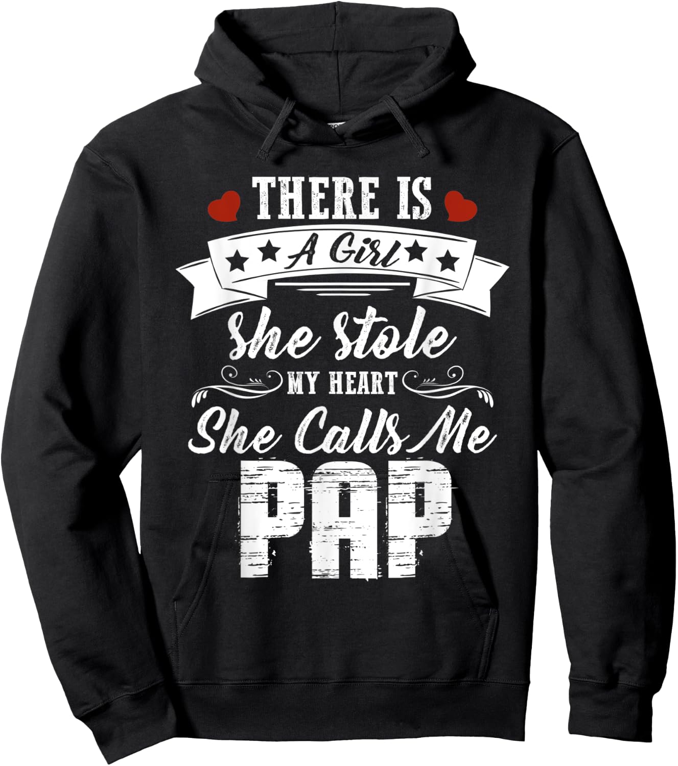 There Is A Girl She Stole My Heart She Calls Me Pap Hoodie - Hoodie | Black