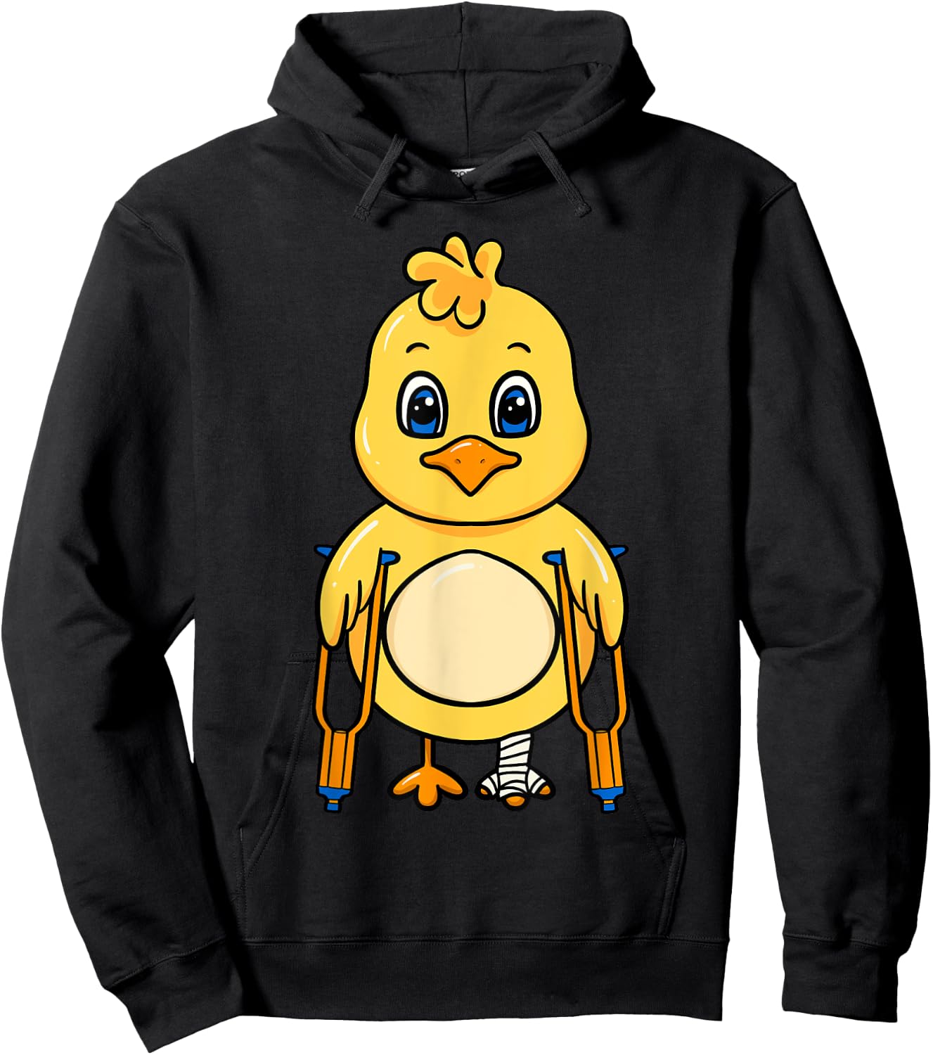 Chicken Broken Bones Foot Leg Injury Recovery Rehab Gift Hoodie - Hoodie | Black