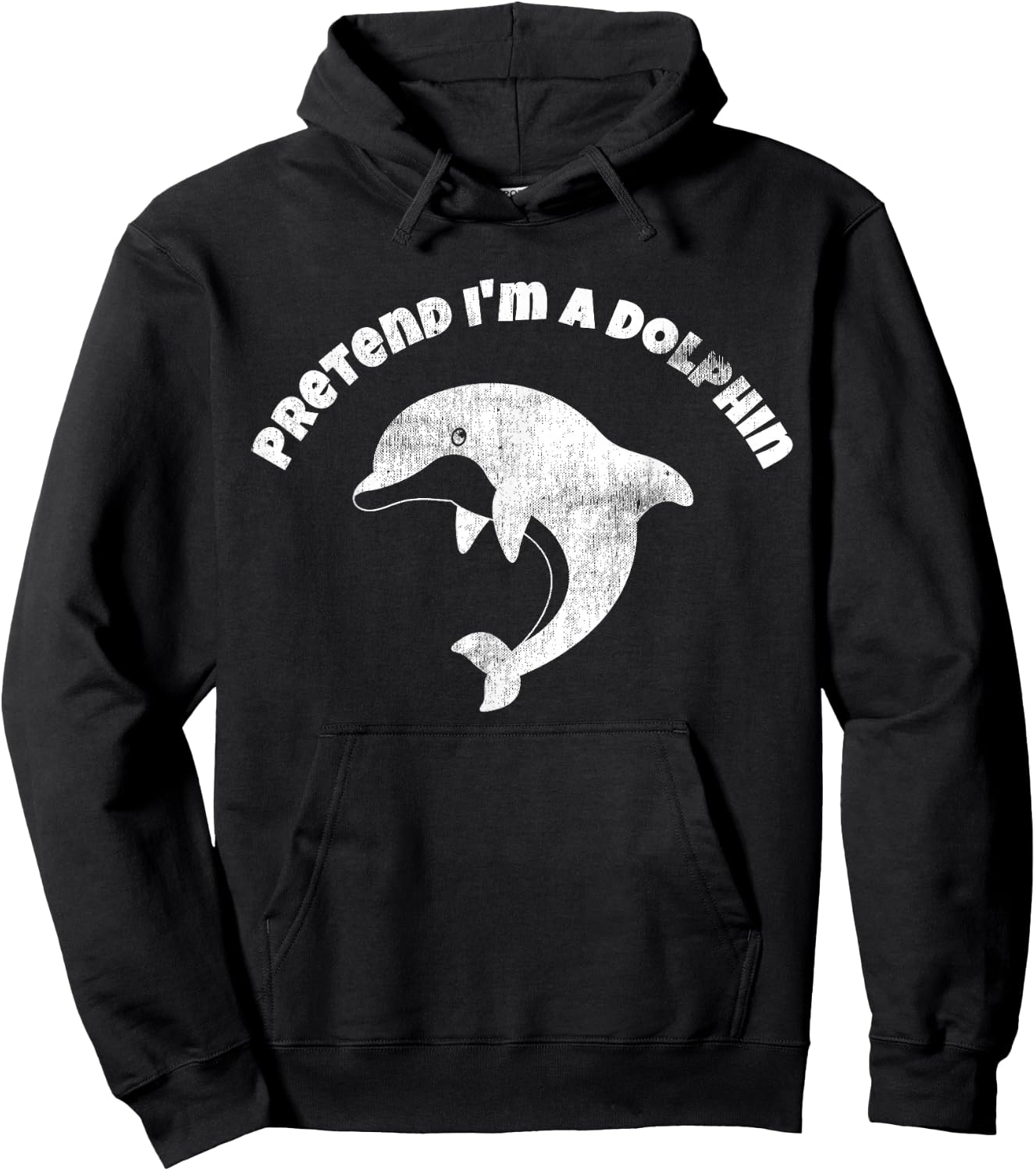 Pretend I'm A Dolphin - Easy Halloween Costume Hoodie - Hoodie | Black