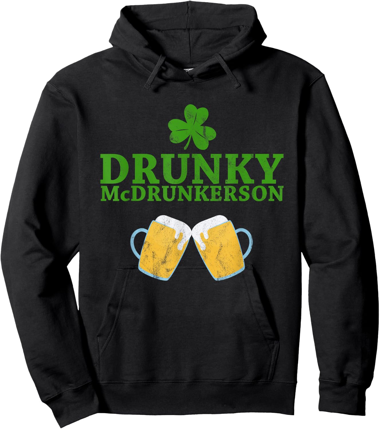 Drunky McDrunkerson Funny St. Patrick's Day Drinking Hoodie - Hoodie | Black