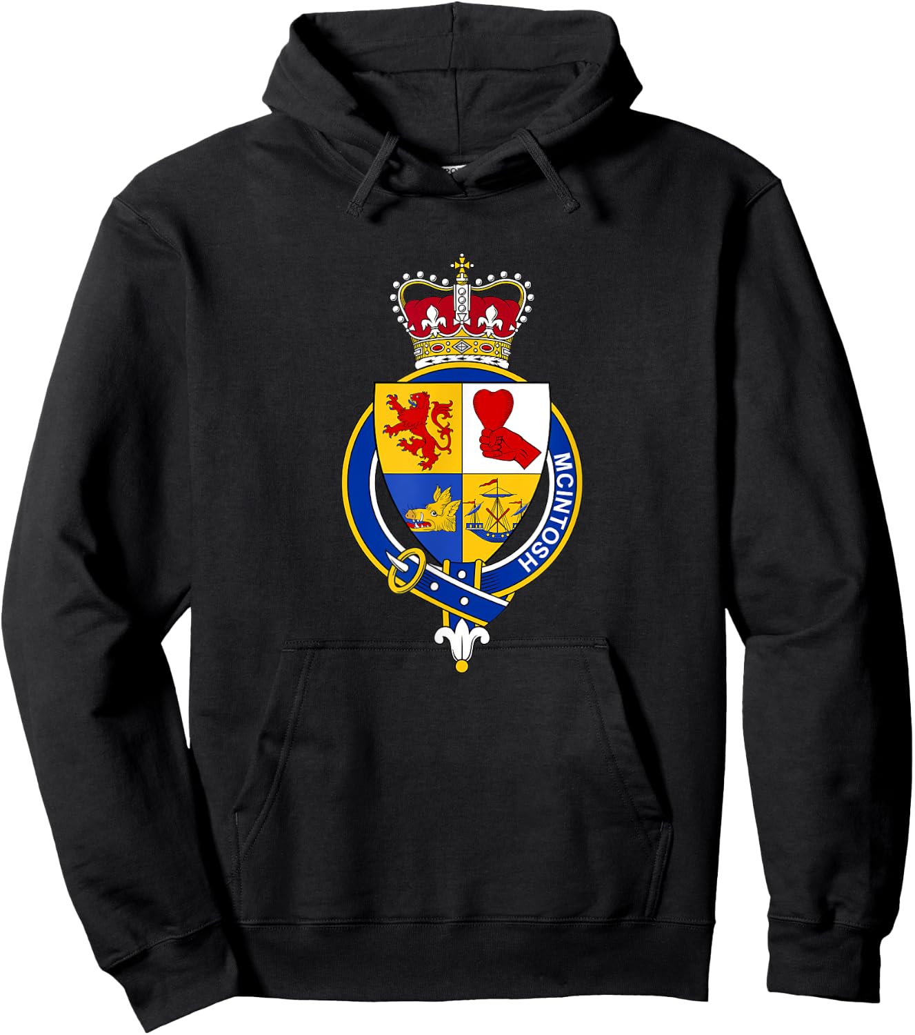 McIntosh Coat of Arms - Family Crest Hoodie - Hoodie | Black