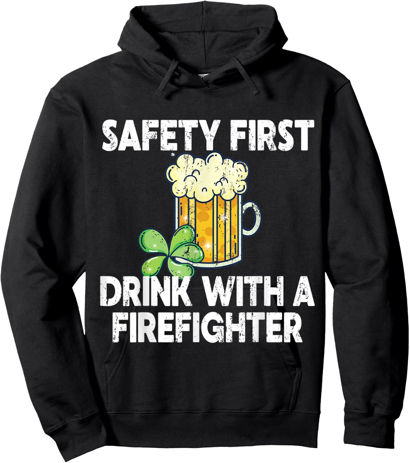 St. Patricks Day Firefighter Hoodie - Hoodie | Black