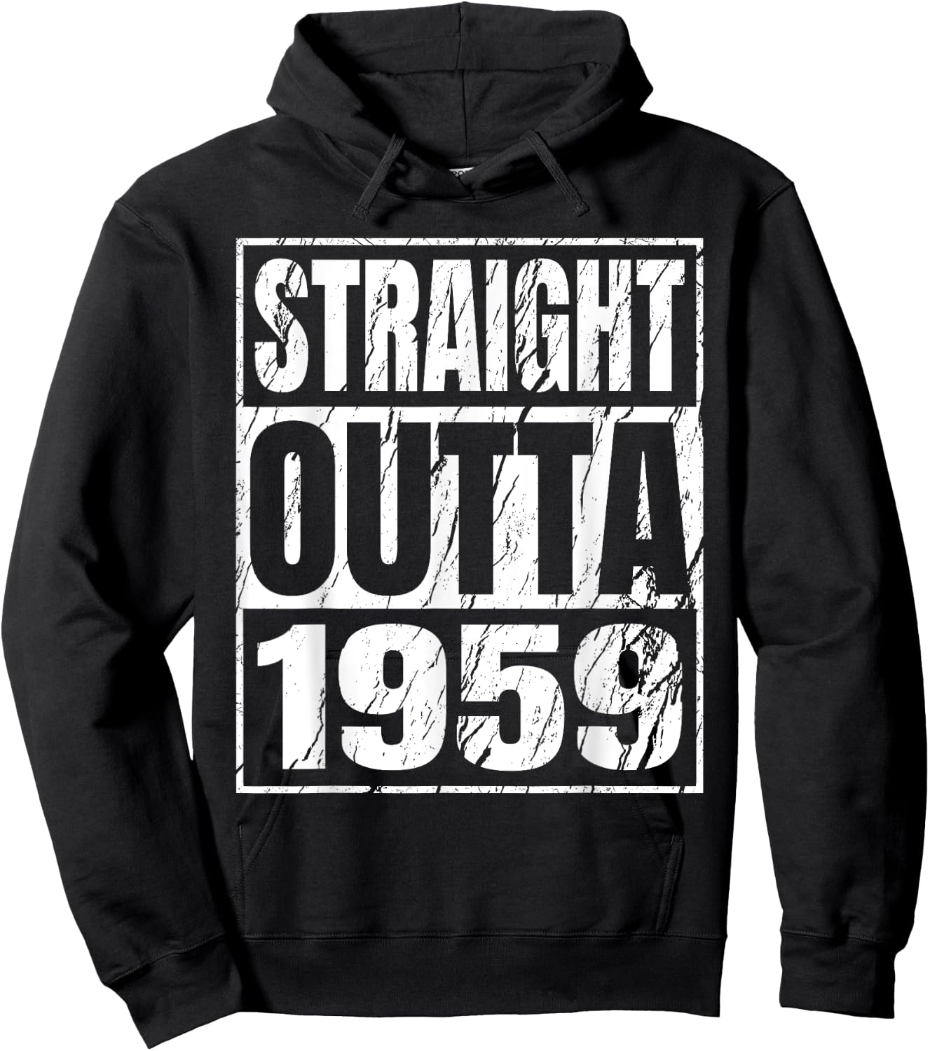 Straight Outta 1959 Classic 1959 Men Women Birthday Vintage Hoodie - Hoodie | Black