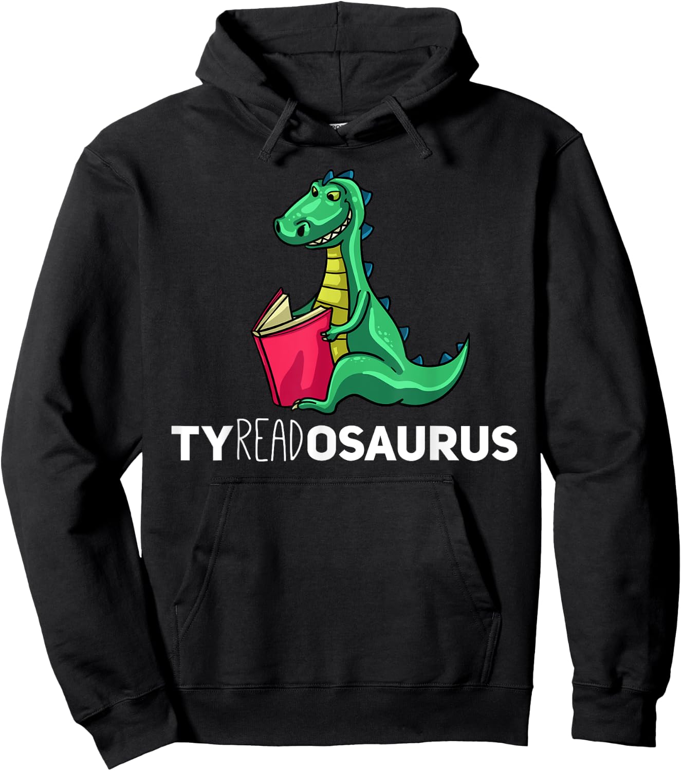 Teachersaurus Dinosaur Gift Reading Book Reader Hoodie - Hoodie | Black