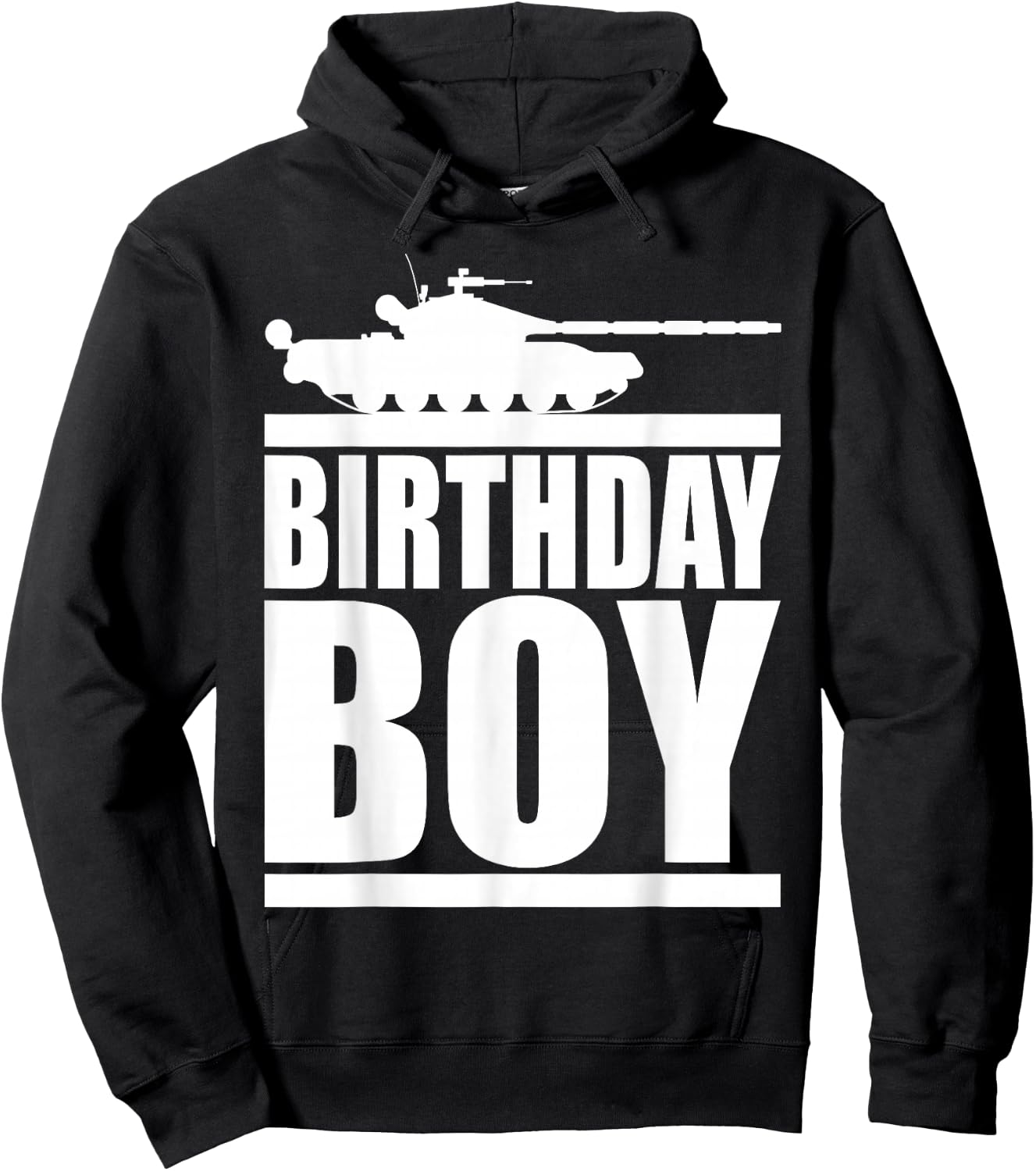 Army Party Birthday Boy Shirt Kids Military Tank Boys Hoodie - Hoodie | Black