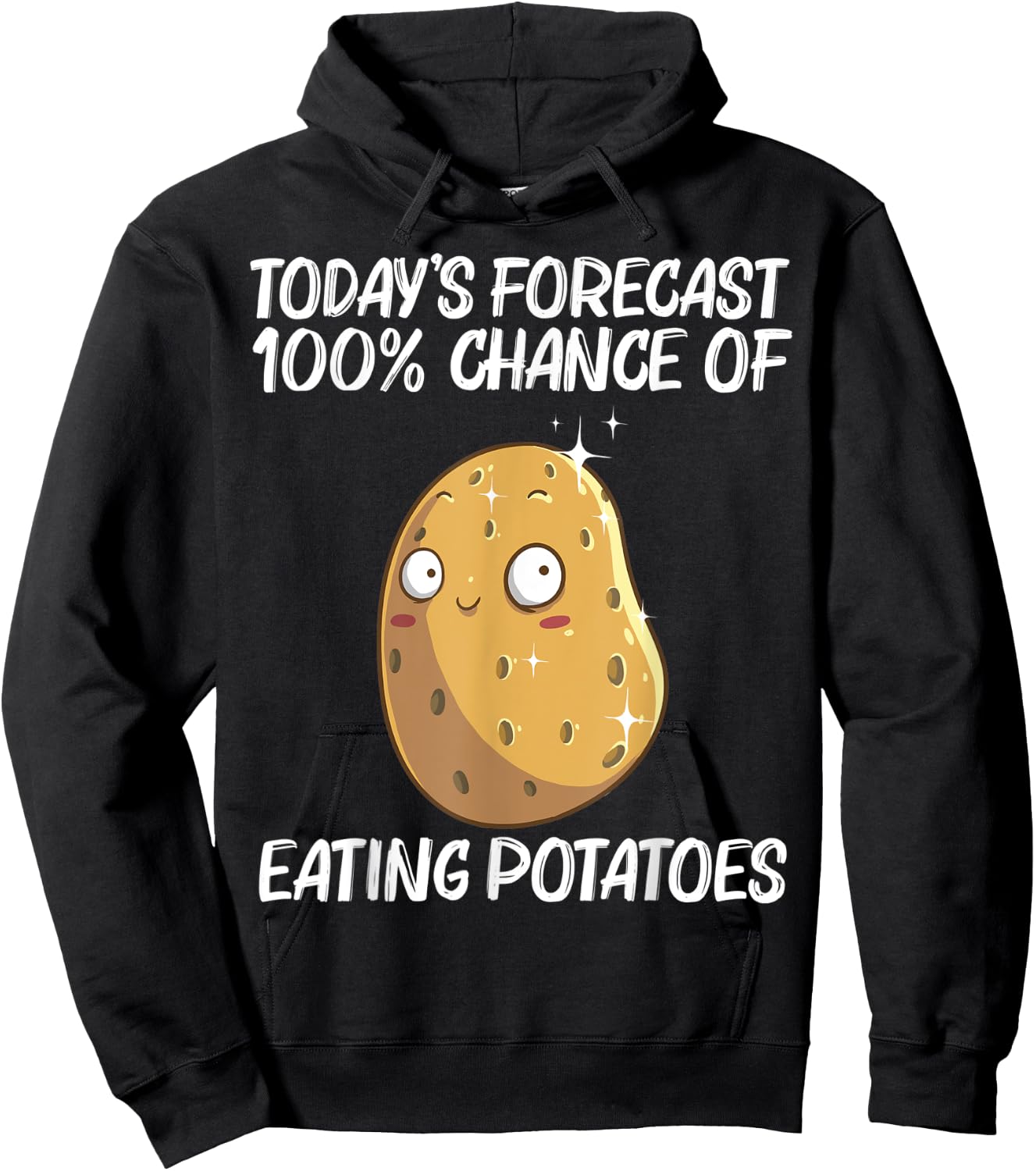 Cute Potato Gift Women Vegetable Baked Potato Lovers Hoodie - Hoodie | Black