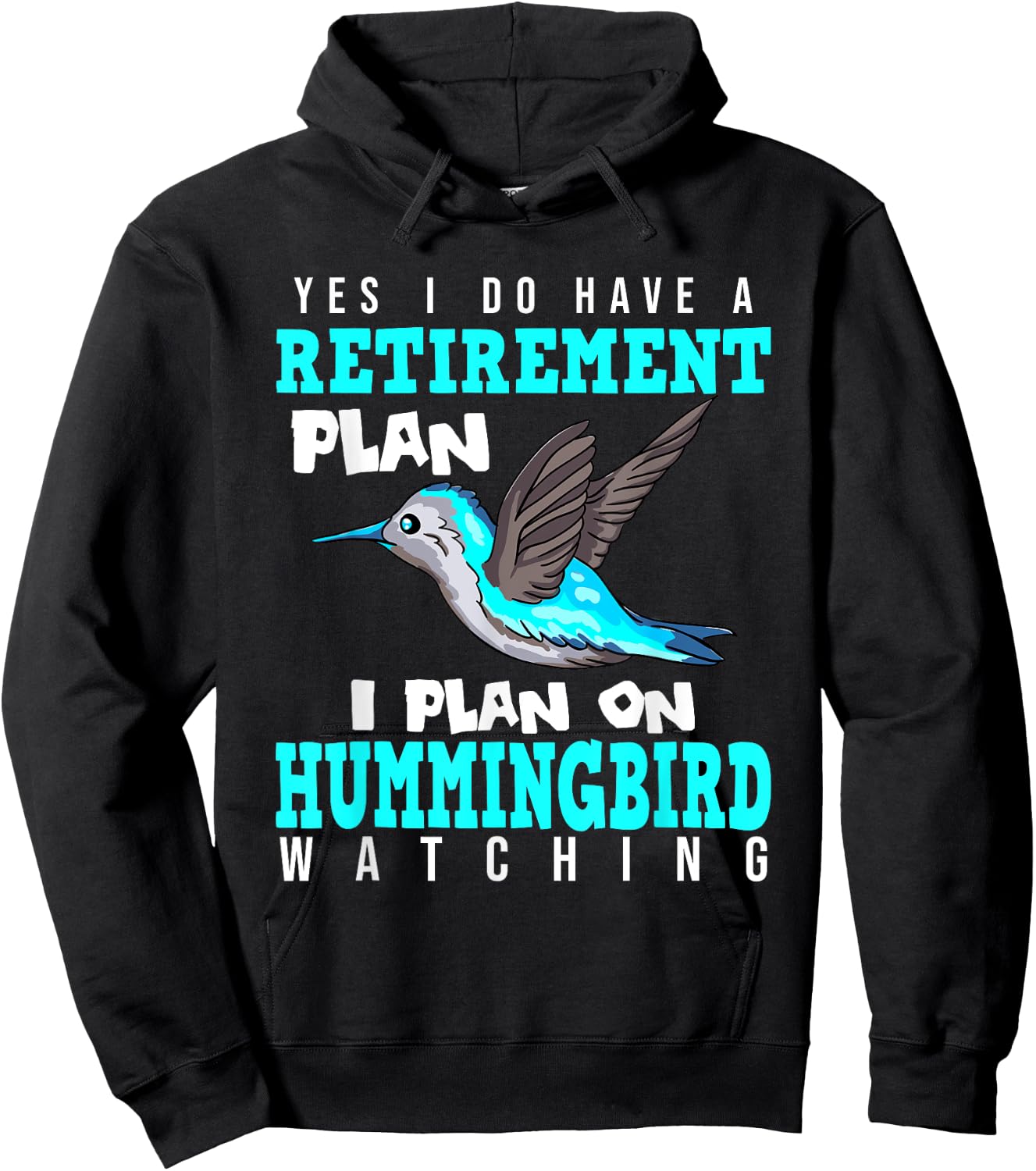 Yes I Do Have A Retirement Plan Quote For Hummingbird Lover Hoodie - Hoodie | Black