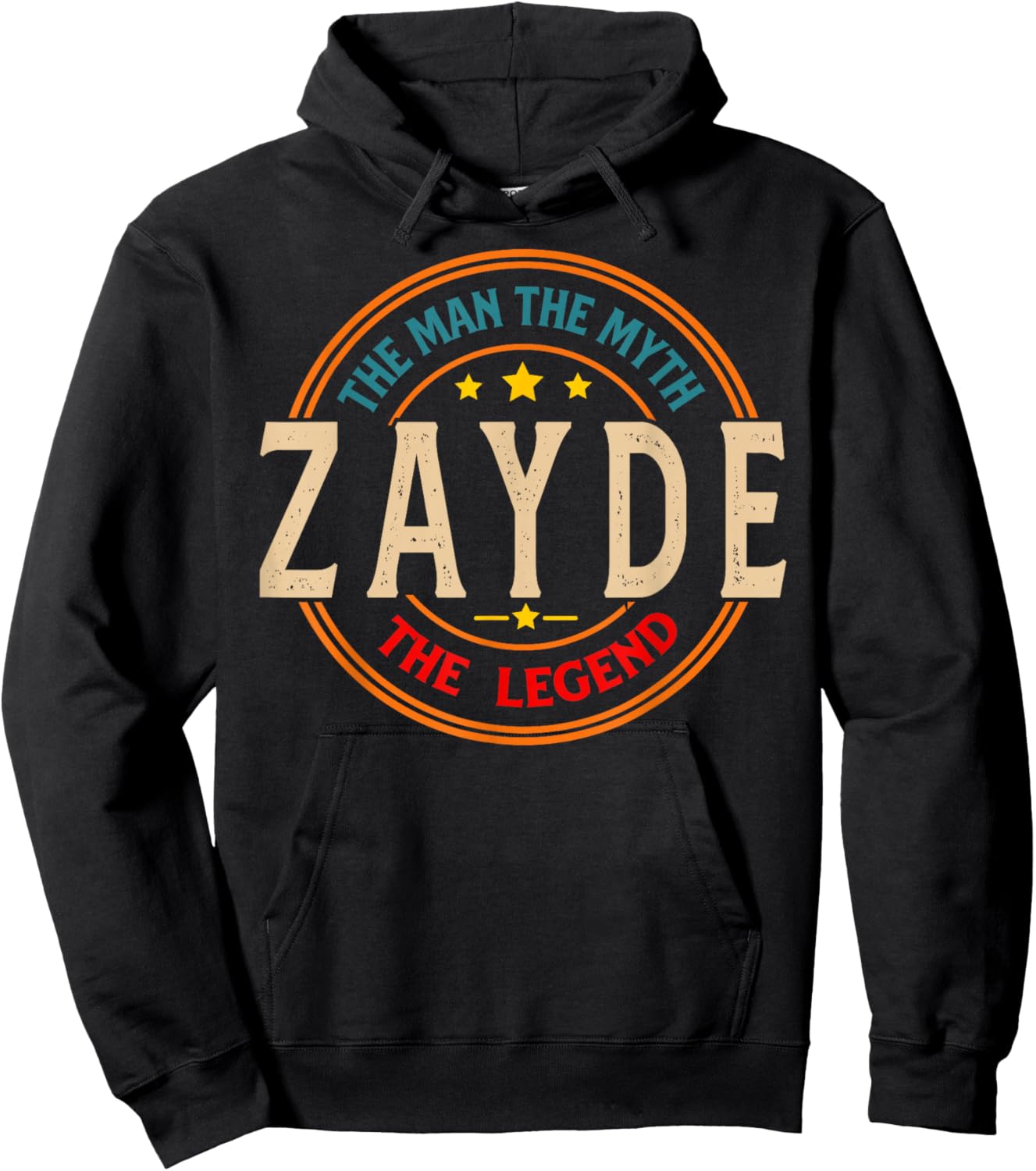 ZAYDE The Legend The Man, Funny ZAYDE Fathers Day Hoodie - Hoodie | Black