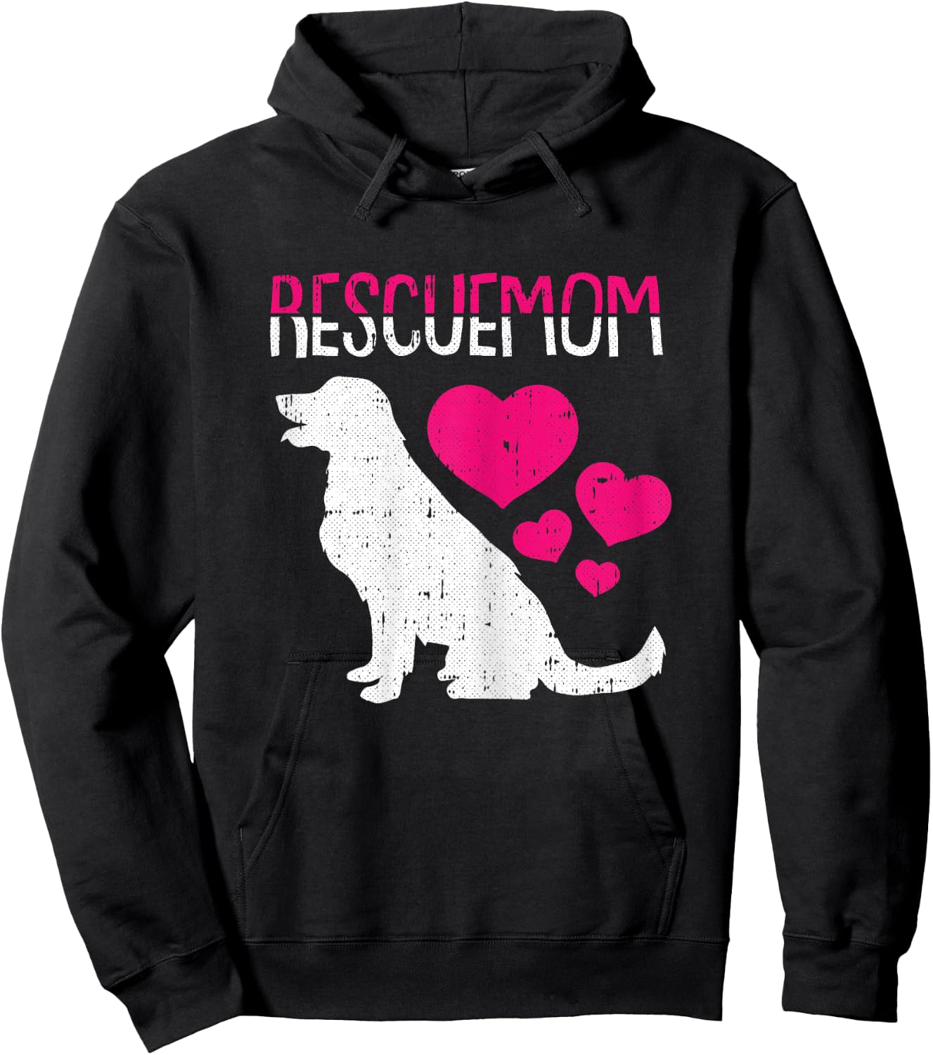 Rescue Mom Mothers-Day Labrador Doggie Adoption Dog Mama Women Hoodie - Hoodie | Black