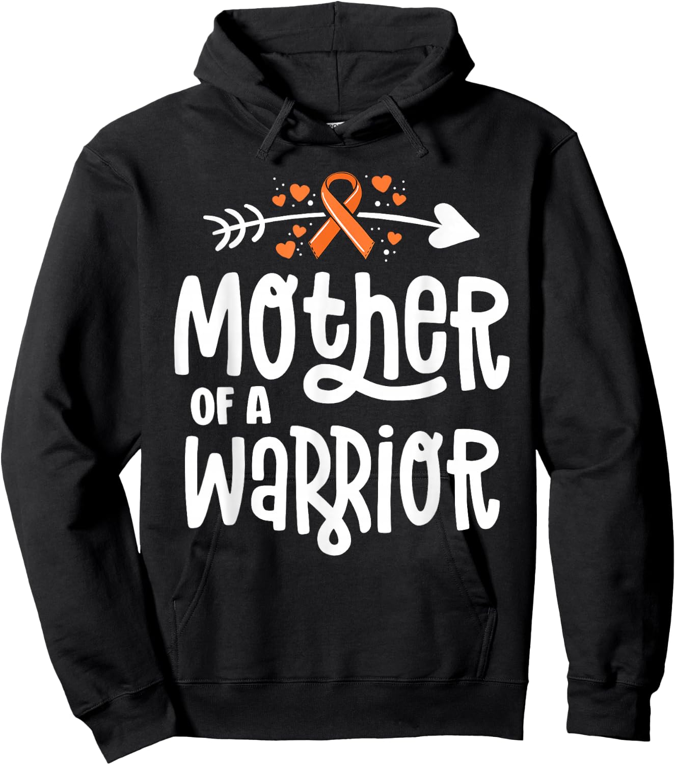 Mother Of A Warrior Mom Family Leukemia Cancer Awareness Hoodie - Hoodie | Black