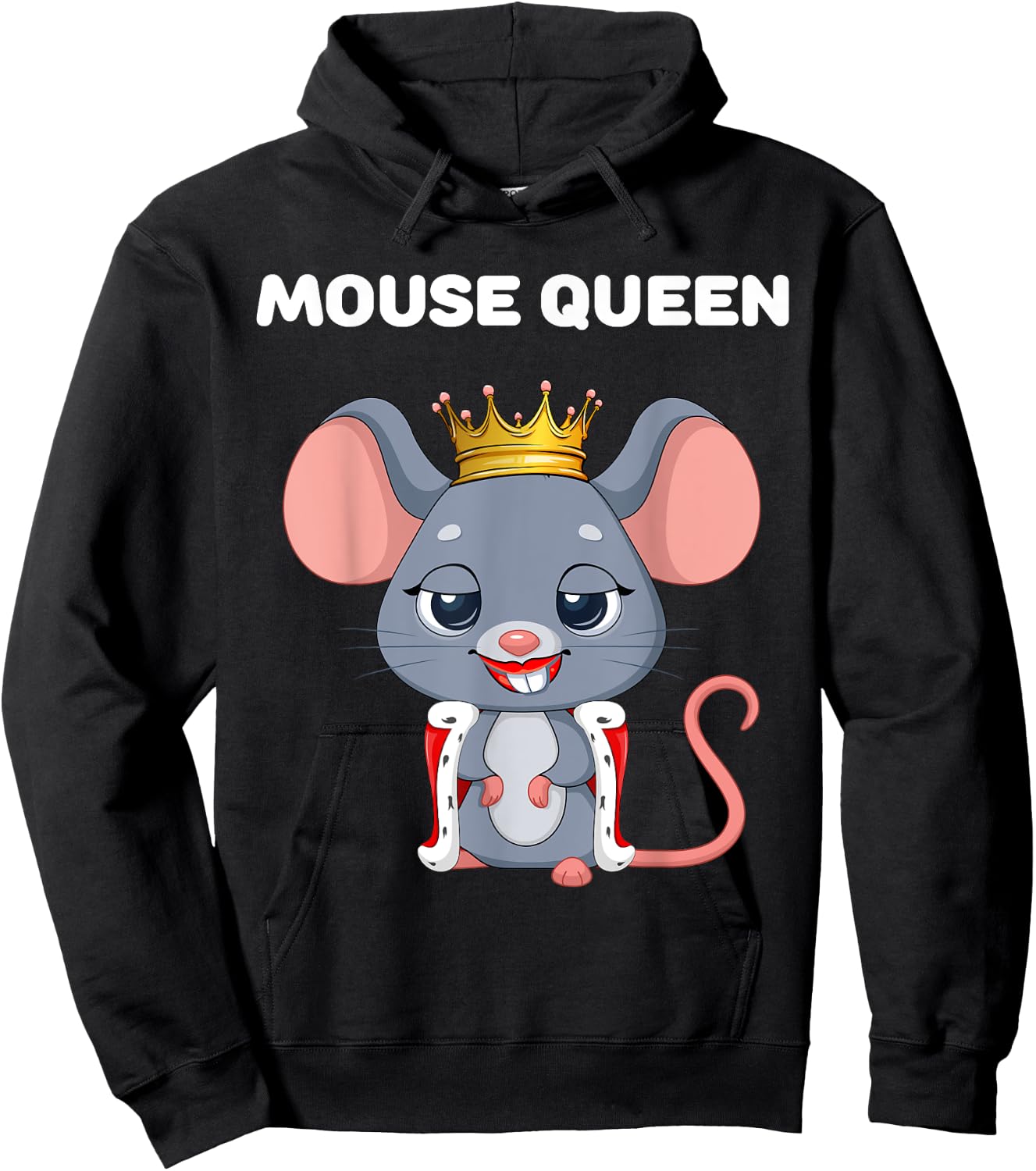 Queen Mouse | & Girls Hoodie - Hoodie | Black