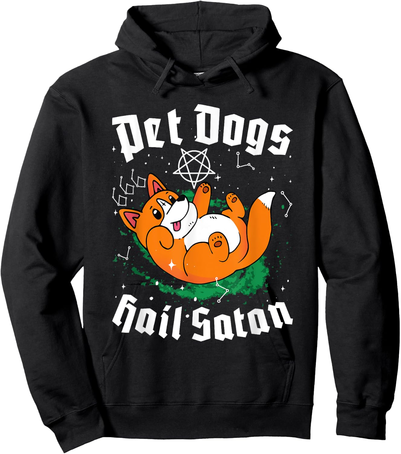 Pet Dogs Hail Satan Kawaii Satanic Dog Astrology Witchcraft Men Women Hoodie - Hoodie | Black
