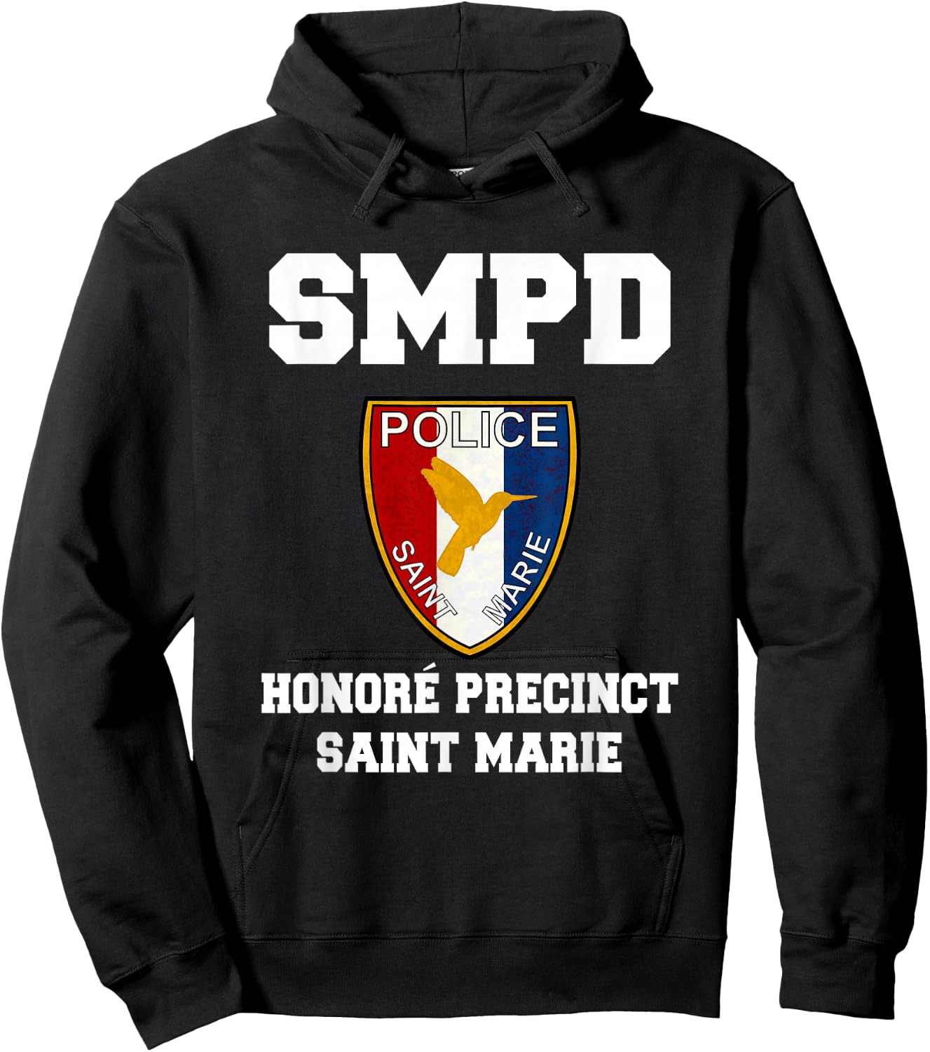 Death Paradise Saint Marie Police Badge Hoodie - Hoodie | Black
