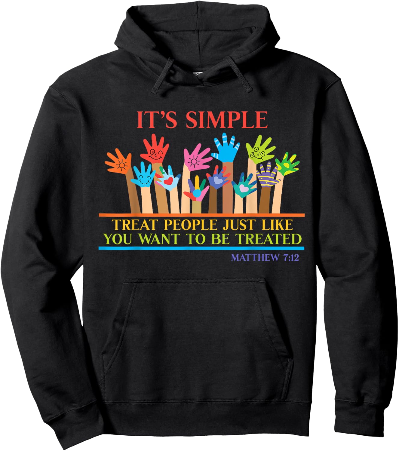Treat People Just Like You Want to Be Treated Christian Love Hoodie - Hoodie | Black